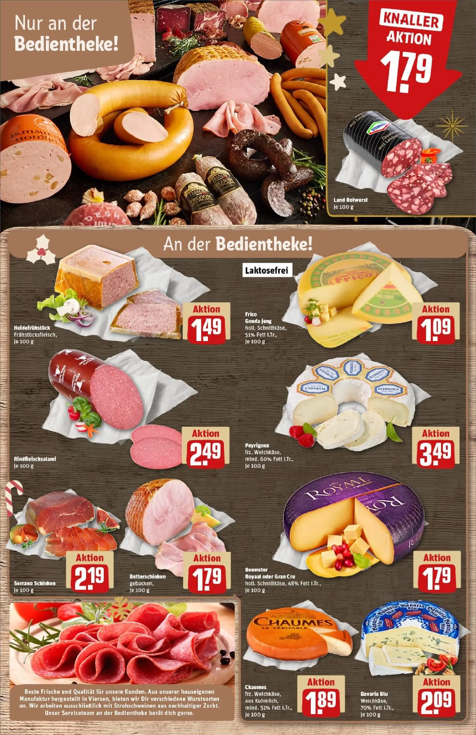 REWE Prospekt ab 01.12.2025 zum Blättern » Angebote | Seite: 11 | Produkte: Butter, Wurst, Serrano schinken, Raclette