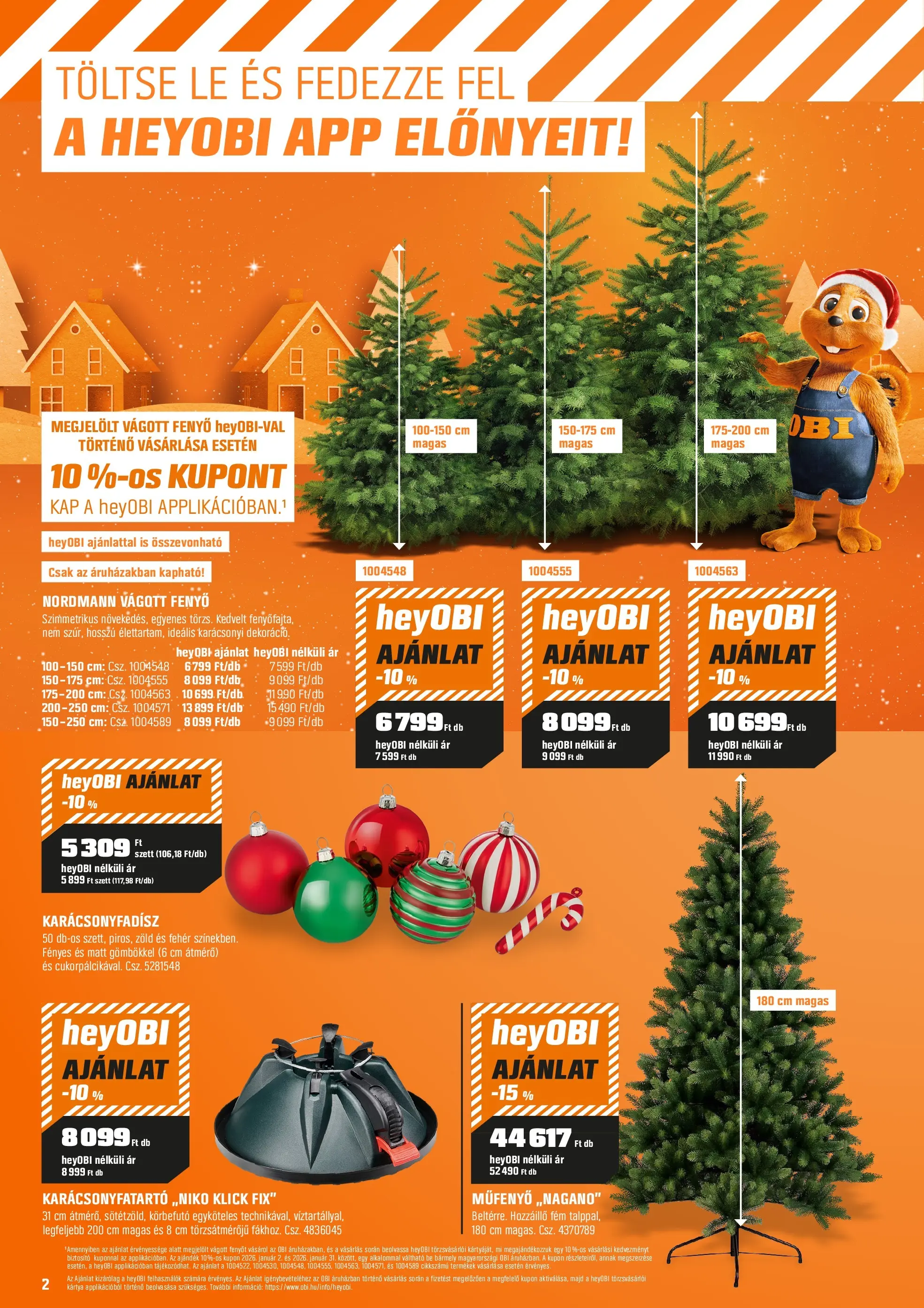OBI akciós újság 12.02. > Karácsonyi katalógus 2025 🎄 | Oldal: 2 | Termékek: Karácsonyfadísz
