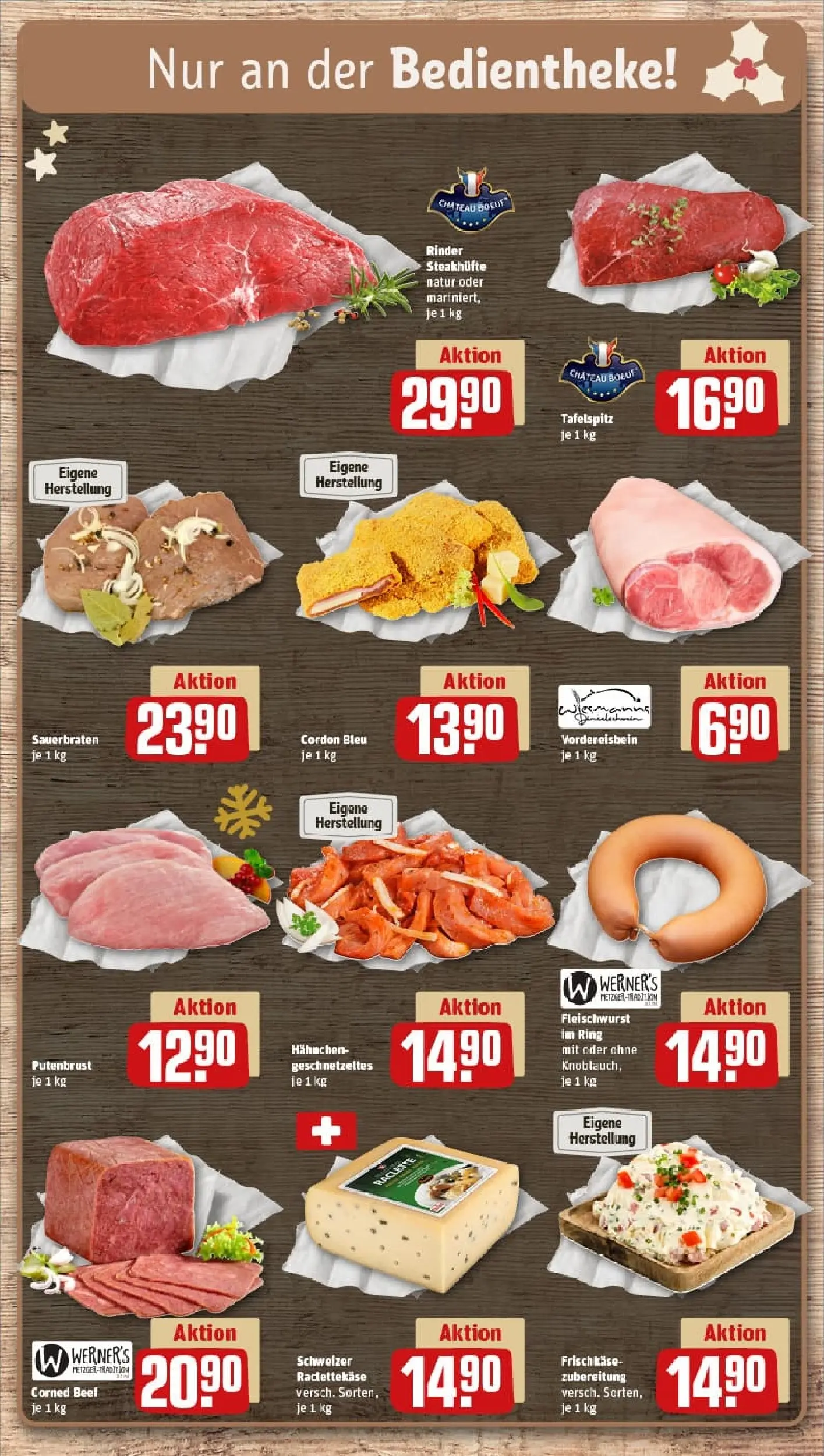 REWE Prospekt ab 01.12.2025 zum Blättern » Angebote | Seite: 12 | Produkte: Käse, Burger, Burger bun, Schinken