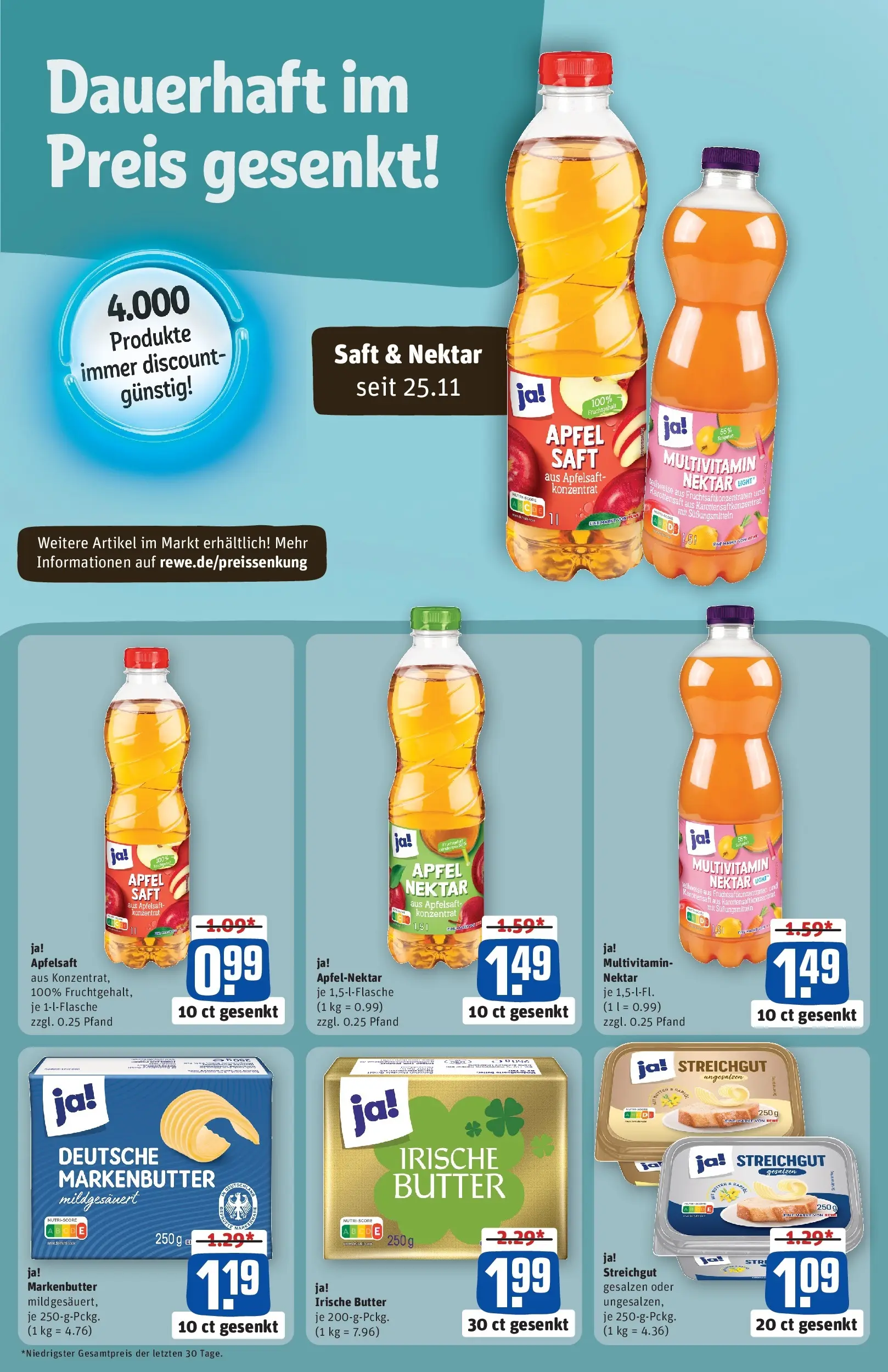 REWE Prospekt ab 01.12.2025 zum Blättern » Angebote | Seite: 2 | Produkte: Heidelbeeren, Salami, Ketchup, Eis