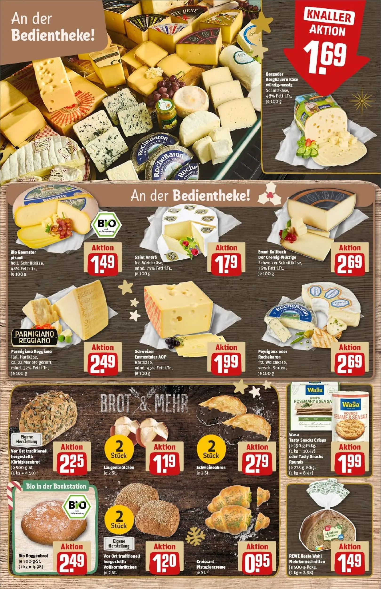 REWE Prospekt ab 01.12.2025 zum Blättern » Angebote | Seite: 15 | Produkte: Küche, Croissant, Gemüse, Putenschnitzel