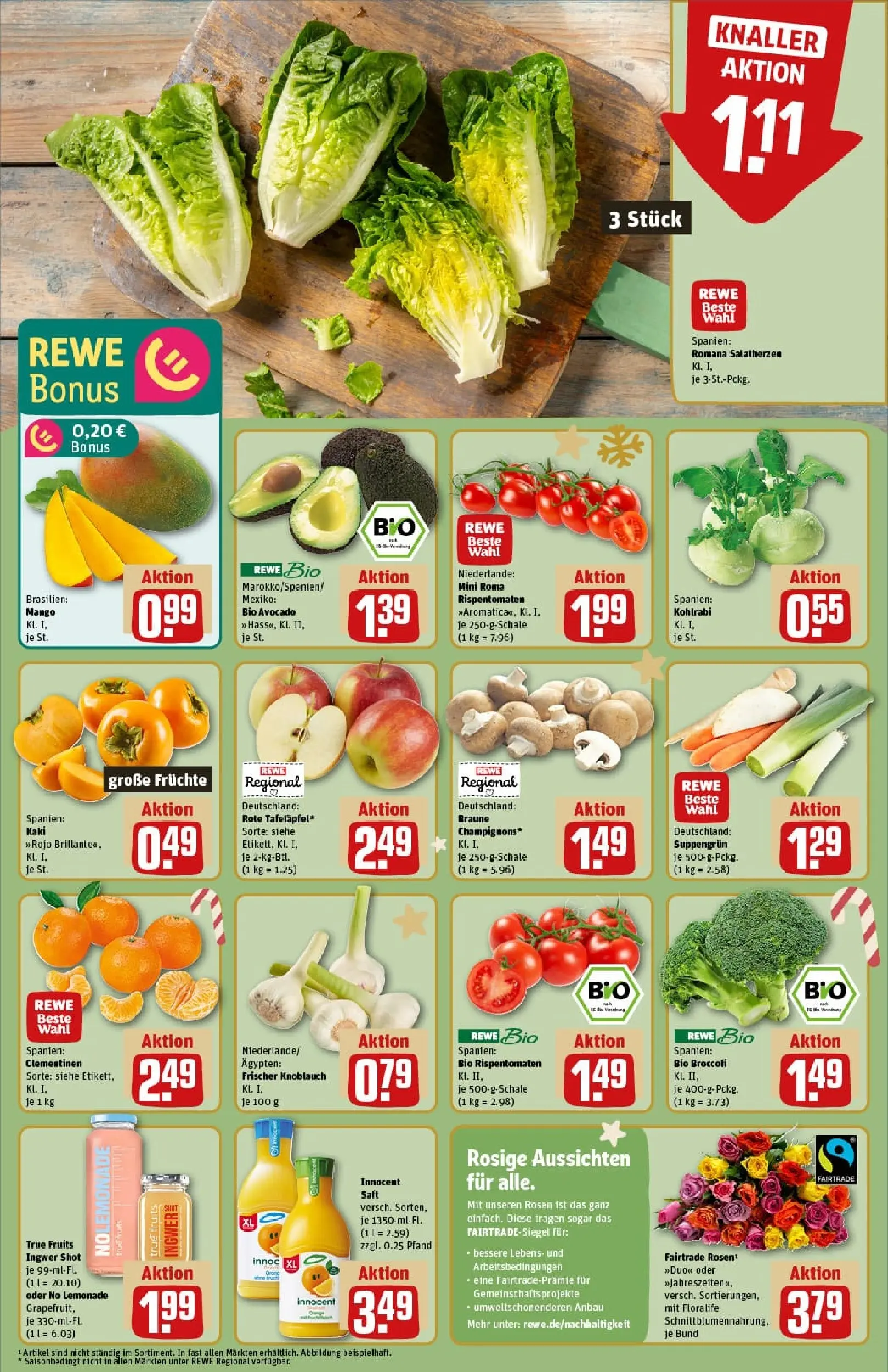 REWE Prospekt ab 01.12.2025 zum Blättern » Angebote | Seite: 10 | Produkte: Hahnchen, Hahnchenschenkel, Putenschnitzel, Rindfleisch