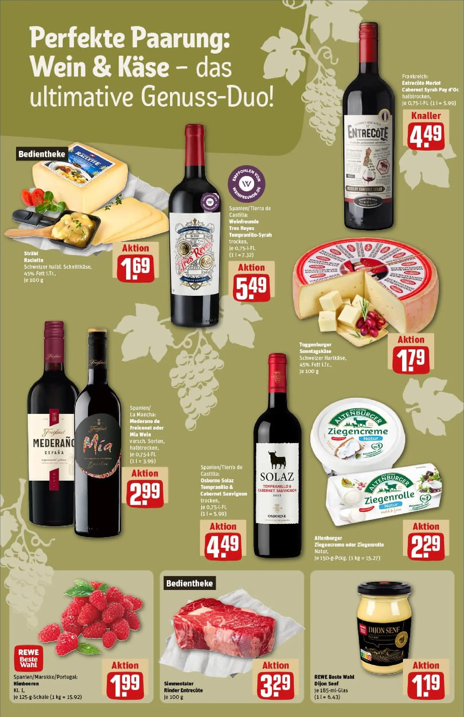 REWE Prospekt ab 01.12.2025 zum Blättern » Angebote | Seite: 20 | Produkte: Käse, Rouge, Milram, Wein