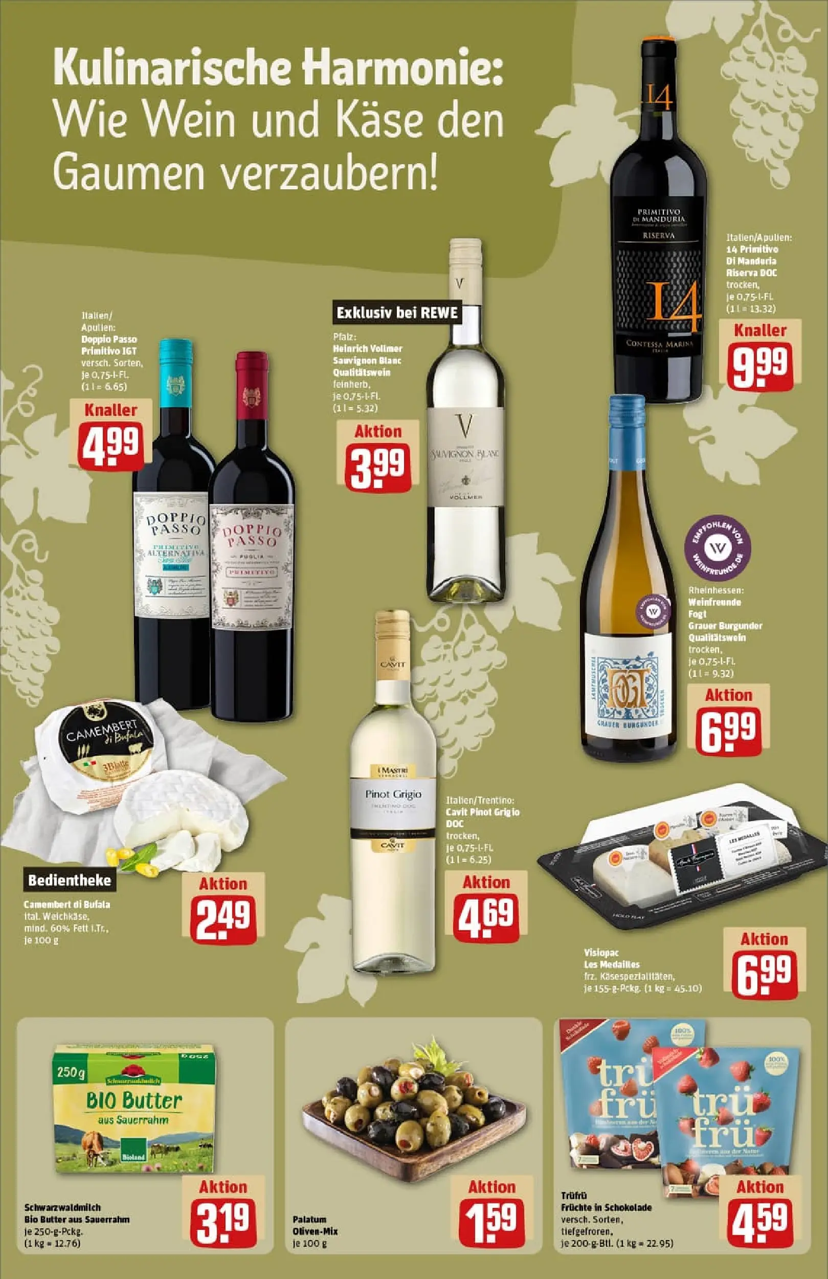 REWE Prospekt ab 01.12.2025 zum Blättern » Angebote | Seite: 21 | Produkte: Butter, Käse, Campari, Fondue