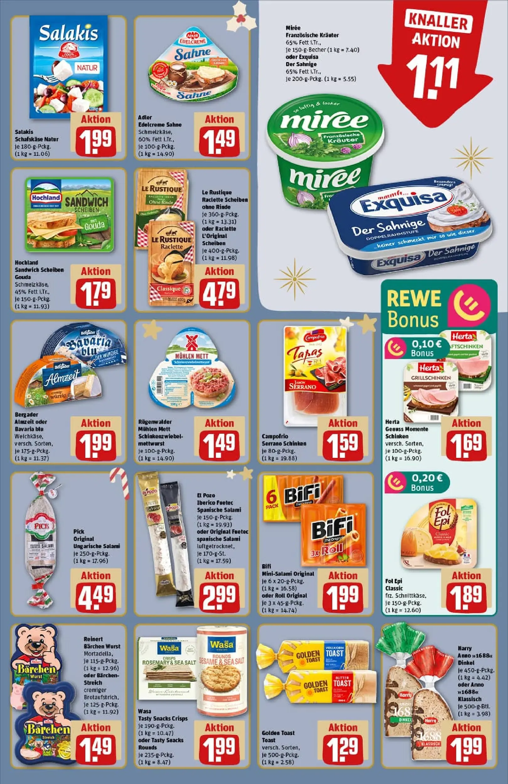 REWE Prospekt ab 01.12.2025 zum Blättern » Angebote | Seite: 13 | Produkte: Baguette, Fisch, Gemüse, Pizza