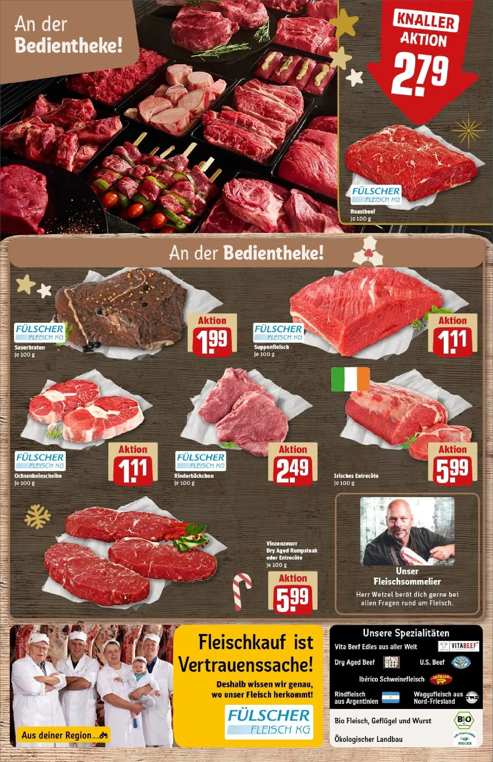 REWE Prospekt ab 01.12.2025 zum Blättern » Angebote | Seite: 12 | Produkte: Hahnchen, Baguette, Salami, Schinken
