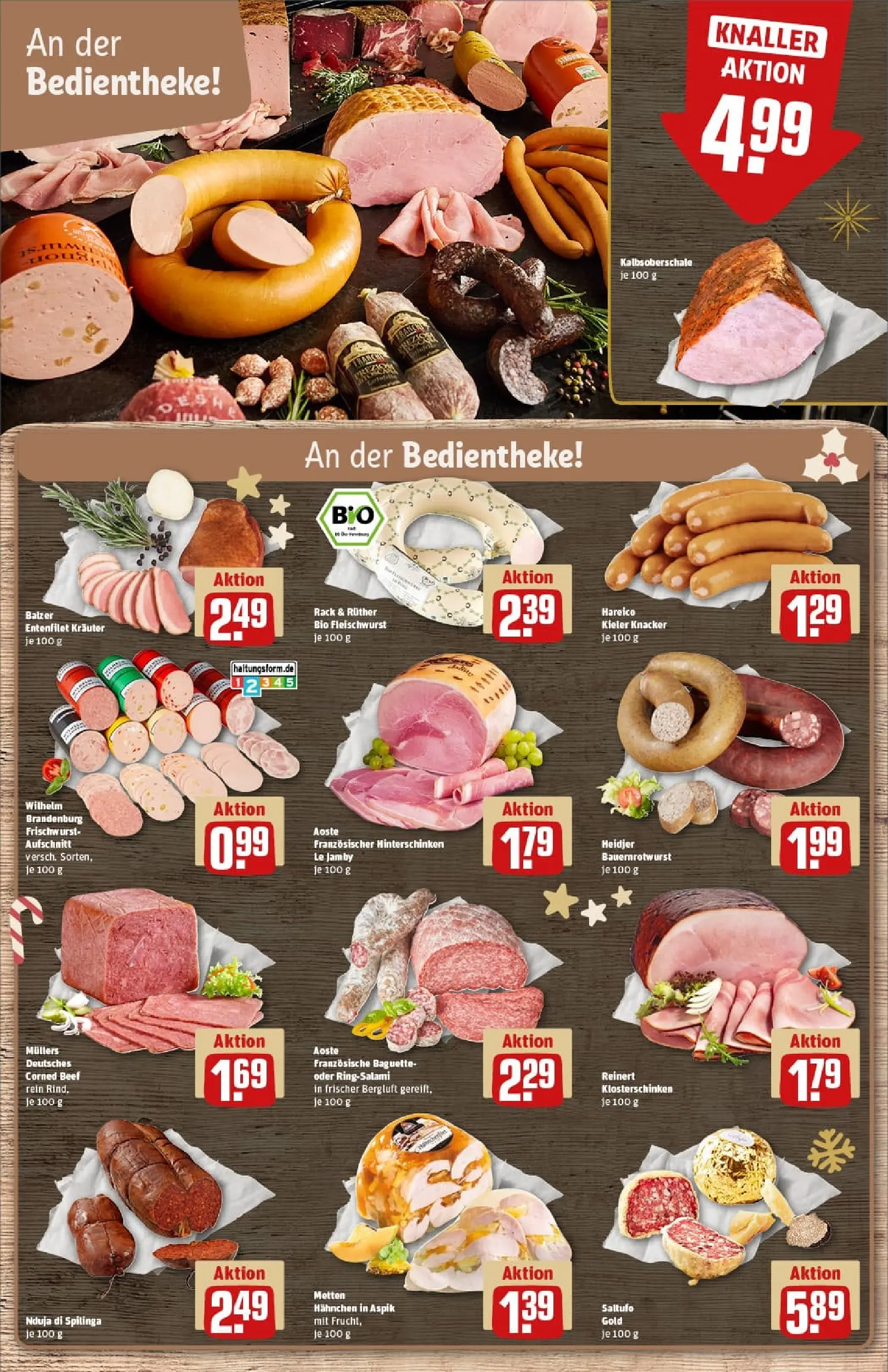 REWE Prospekt ab 01.12.2025 zum Blättern » Angebote | Seite: 14 | Produkte: Gouda, Exquisa, Schinken, Sahne
