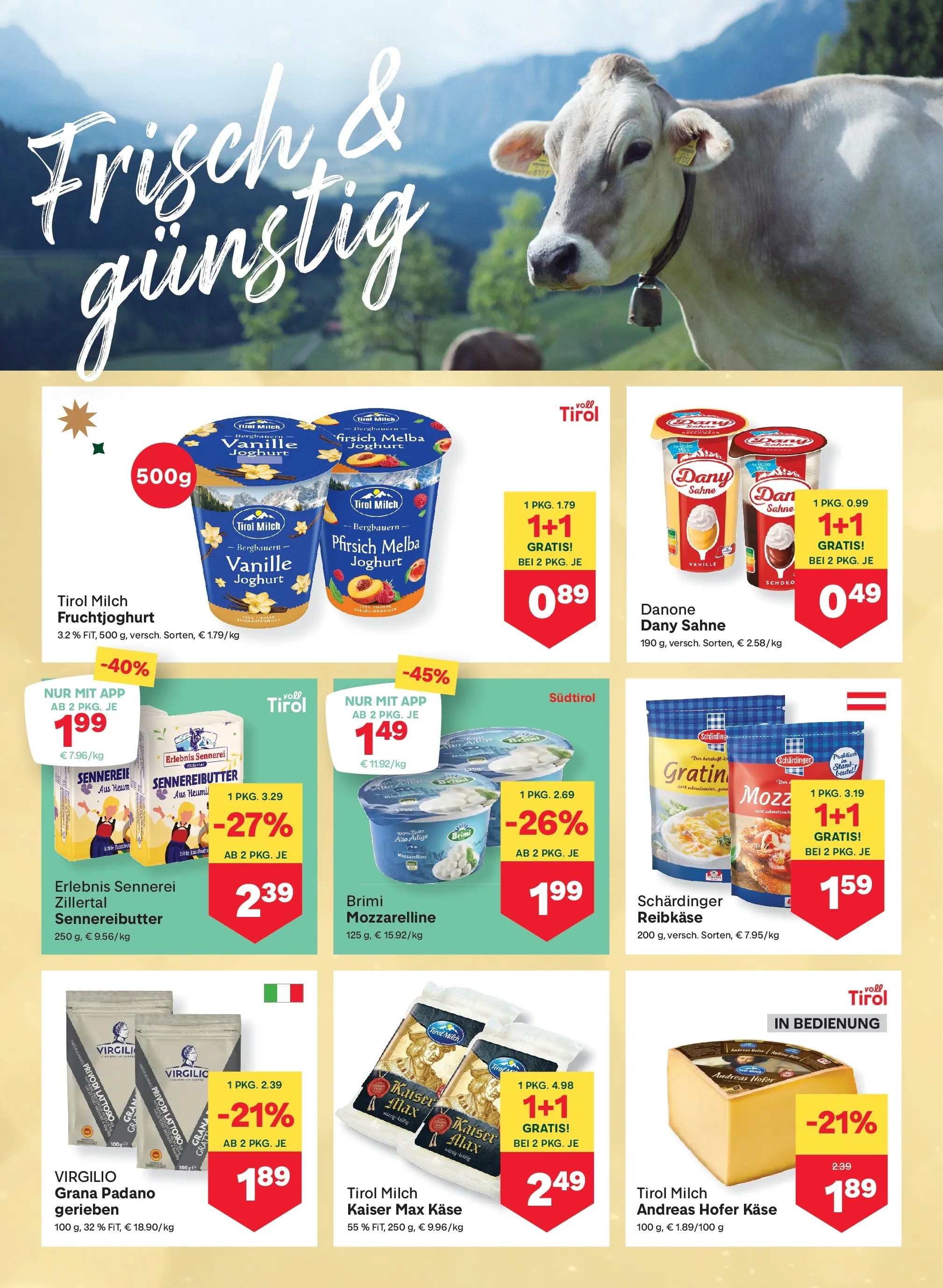 MPREIS Altenmarkt von 11.12.2025 - Aktuelle Angebote | Seite: 6 | Produkte: Sahne, Pfirsich, Milch, Joghurt