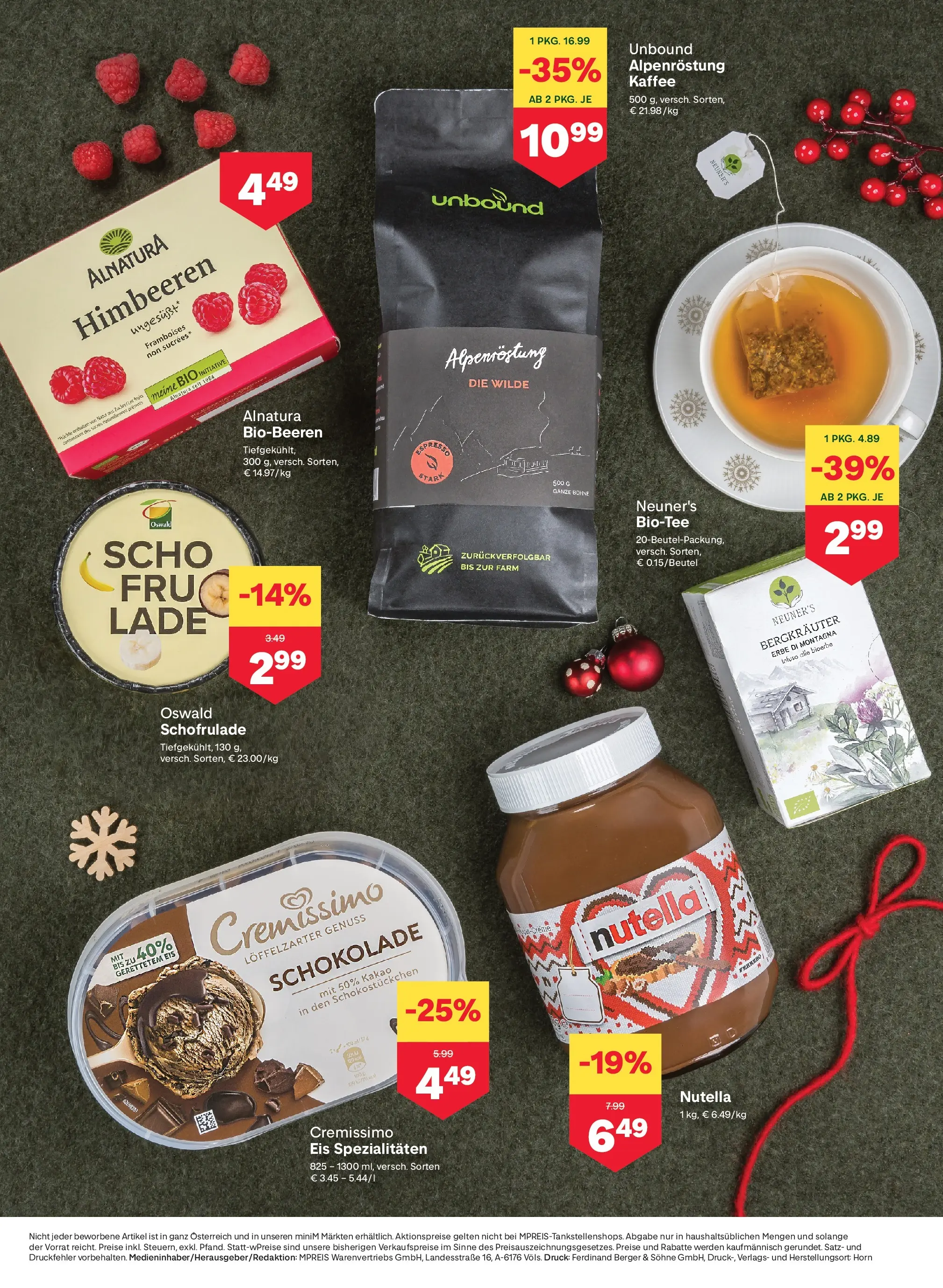 MPREIS Altenmarkt von 11.12.2025 - Aktuelle Angebote | Seite: 10 | Produkte: Eis, Kaffee, Schokolade