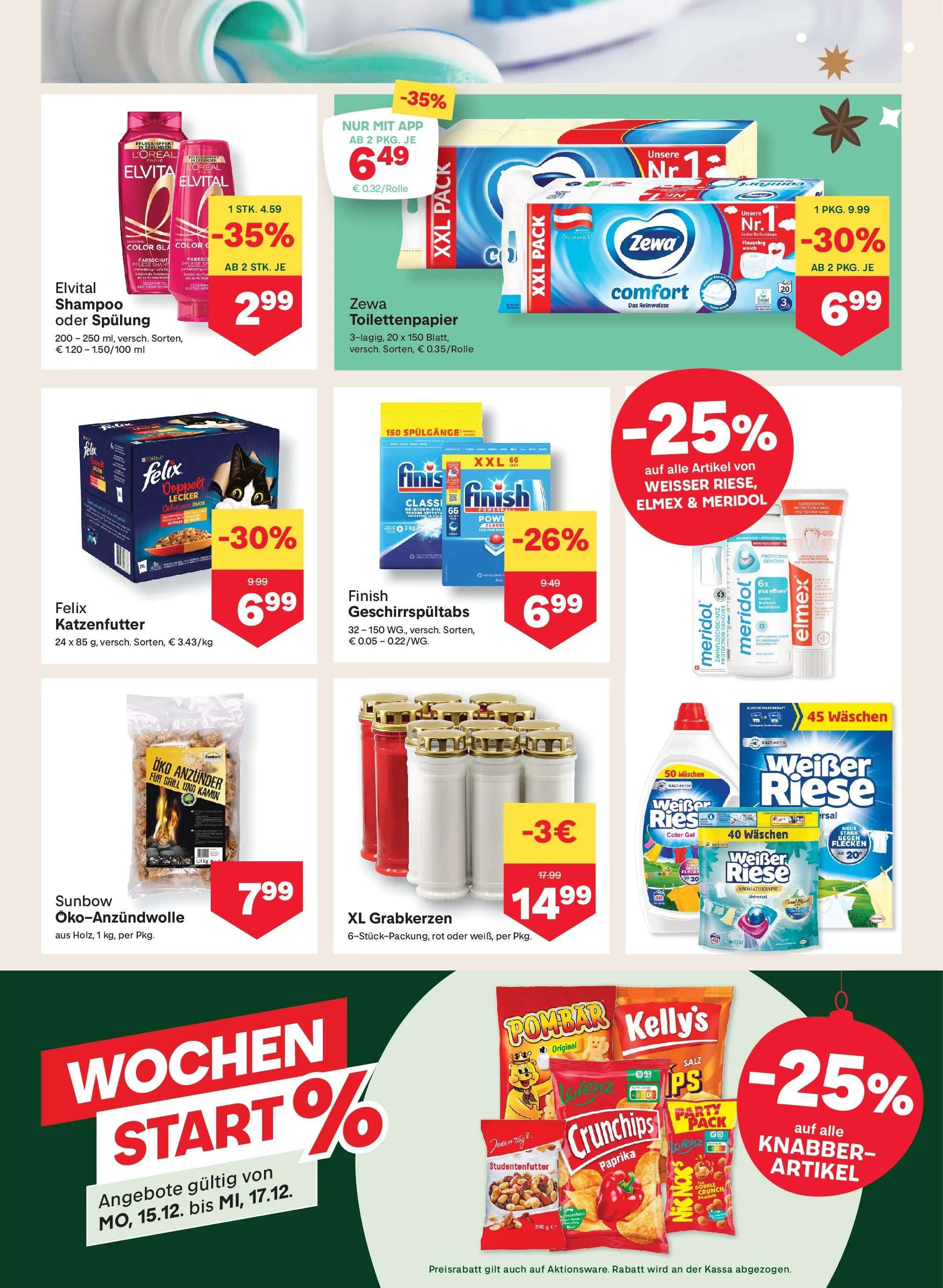 MPREIS Altenmarkt von 11.12.2025 - Aktuelle Angebote | Seite: 15 | Produkte: Marhalábszár, Salz, Shampoo, Spülung