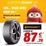 Bestdrive PRIX NETS SUR LES PNEUS CONTINENTAL - au 17.12.2025