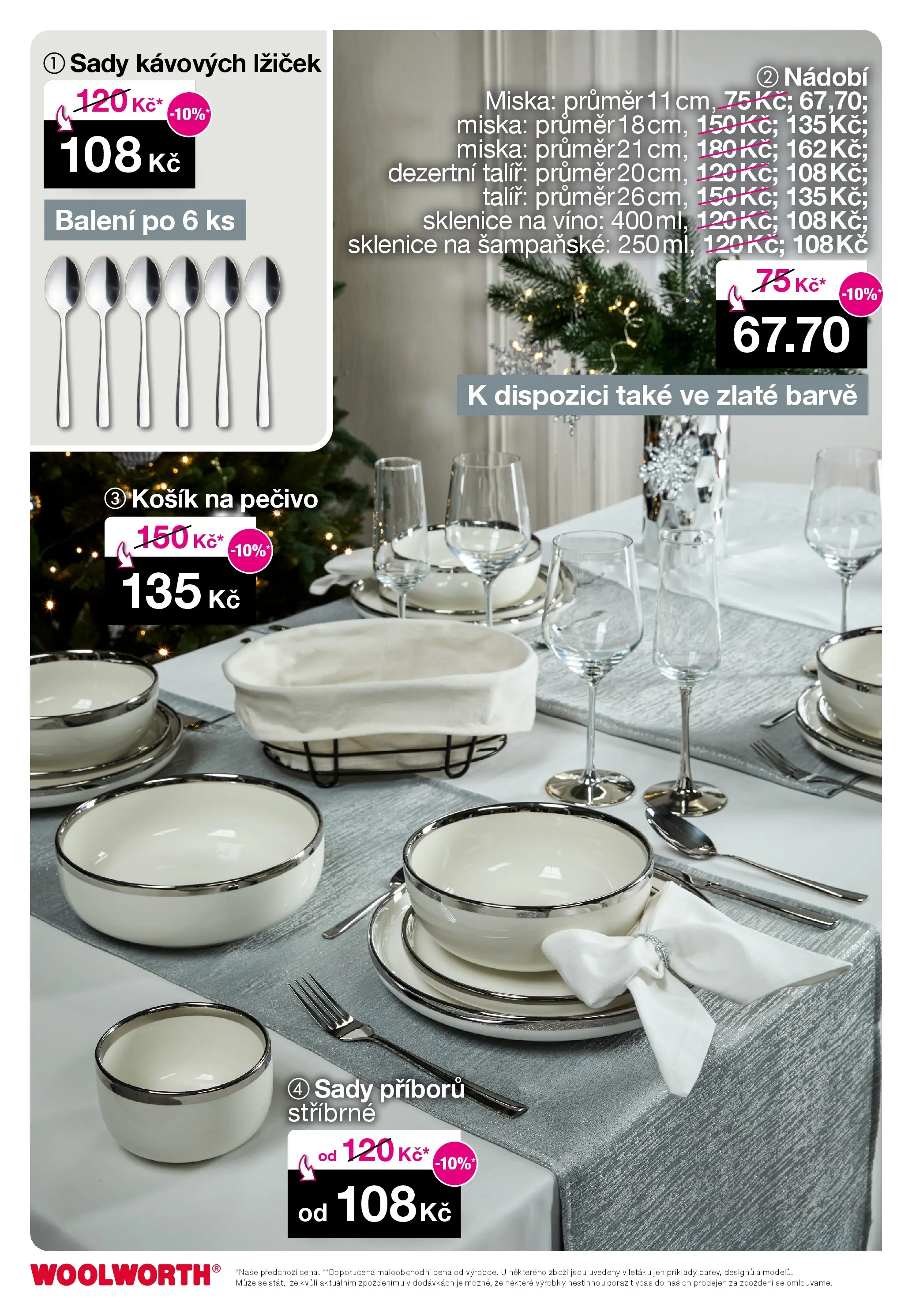 Woolworth leták - Třebíč, Třinec, Žatec od 05.12.2025 - akční nabídka | Strana: 17 | Produkty: Nádobí, Talíř, Sklenice na víno, Sklenice