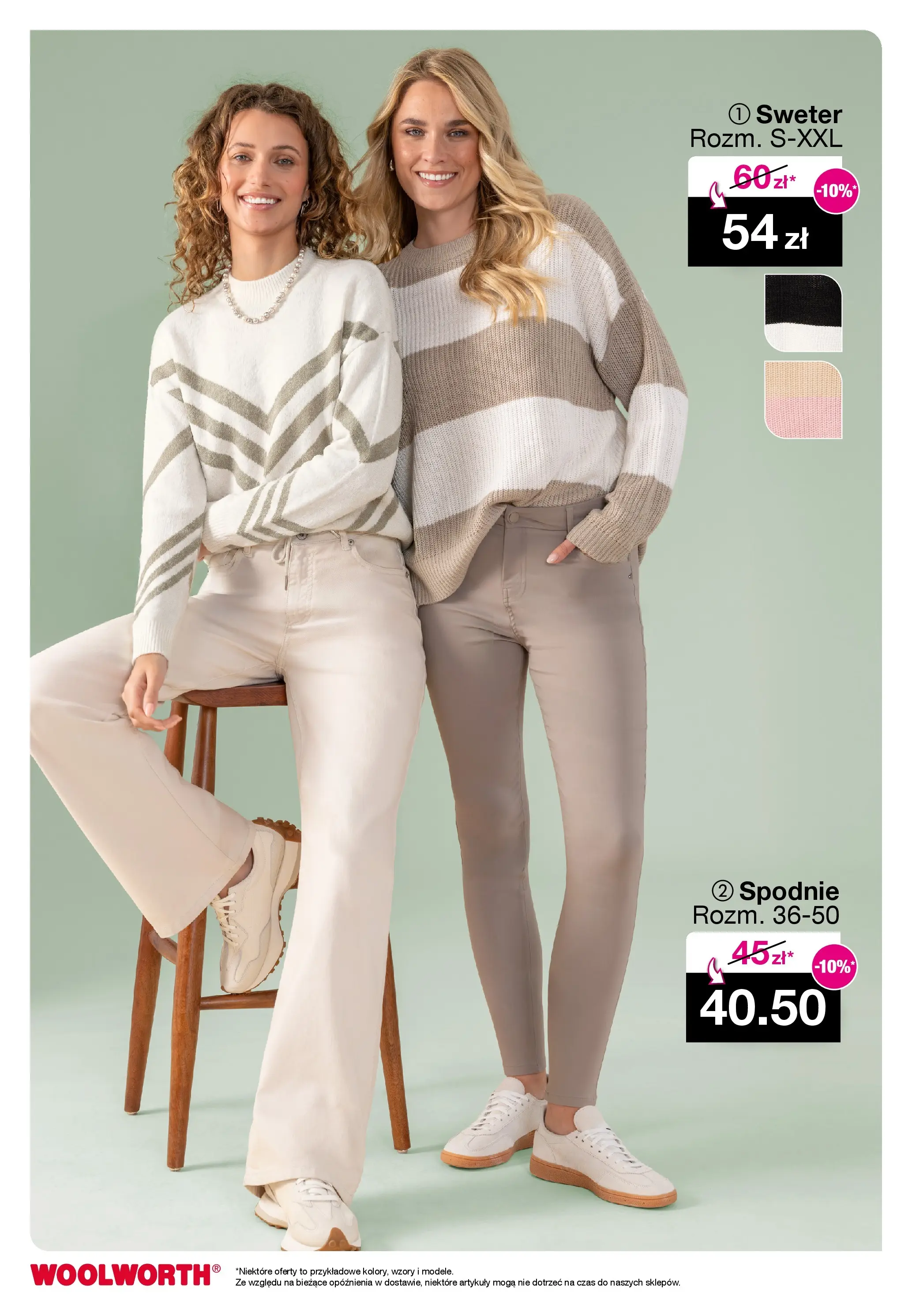 Woolworth - Woolworth: Cotygodniowe oferty od (04.12.2025 - 15.12.2025) | Strona: 3 | Produkty: Sweter, Spodnie