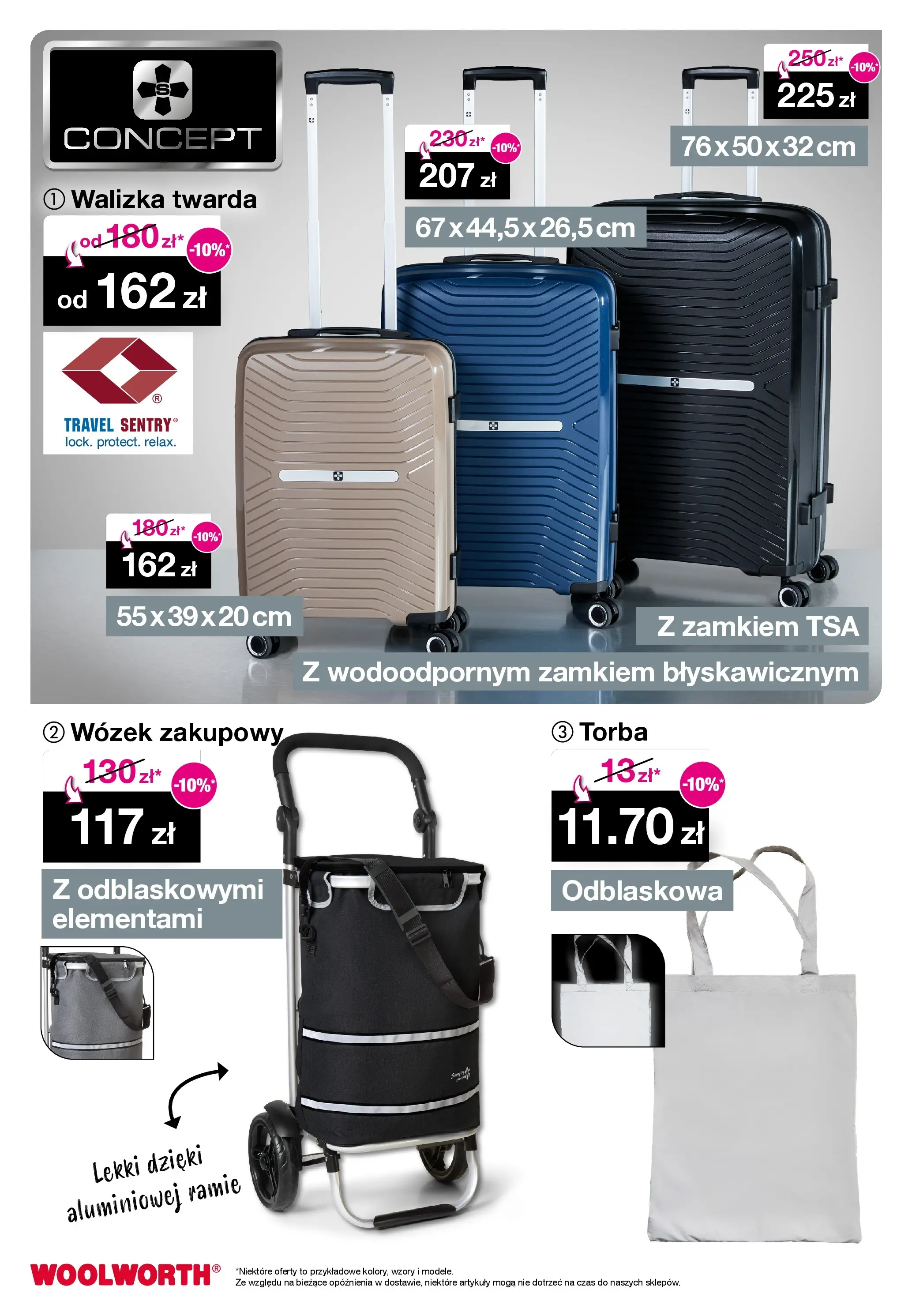 Woolworth - Woolworth: Cotygodniowe oferty od (04.12.2025 - 15.12.2025) | Strona: 19 | Produkty: Walizka, Torba