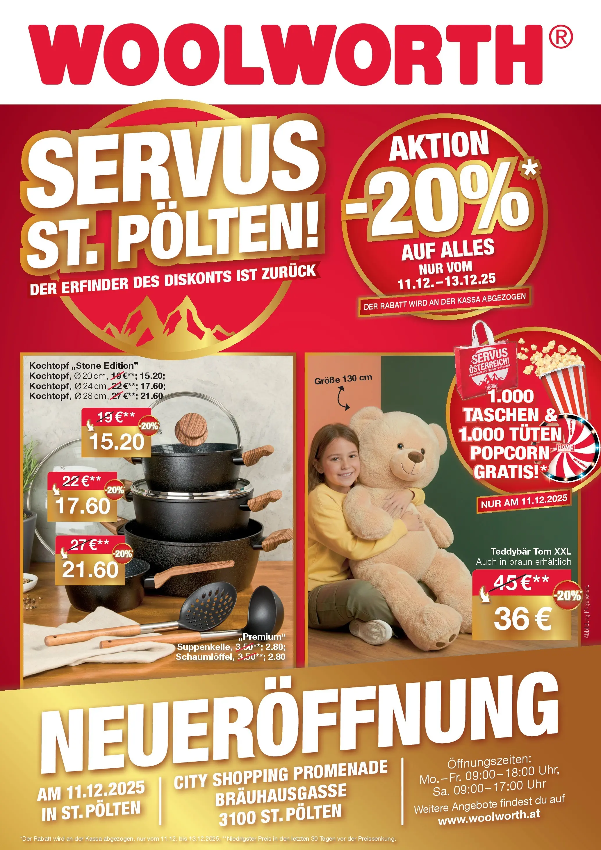 Woolworth Servus St. Pölten! von 11.12.2025 - Aktuelle Angebote | Seite: 1 | Produkte: Uhr