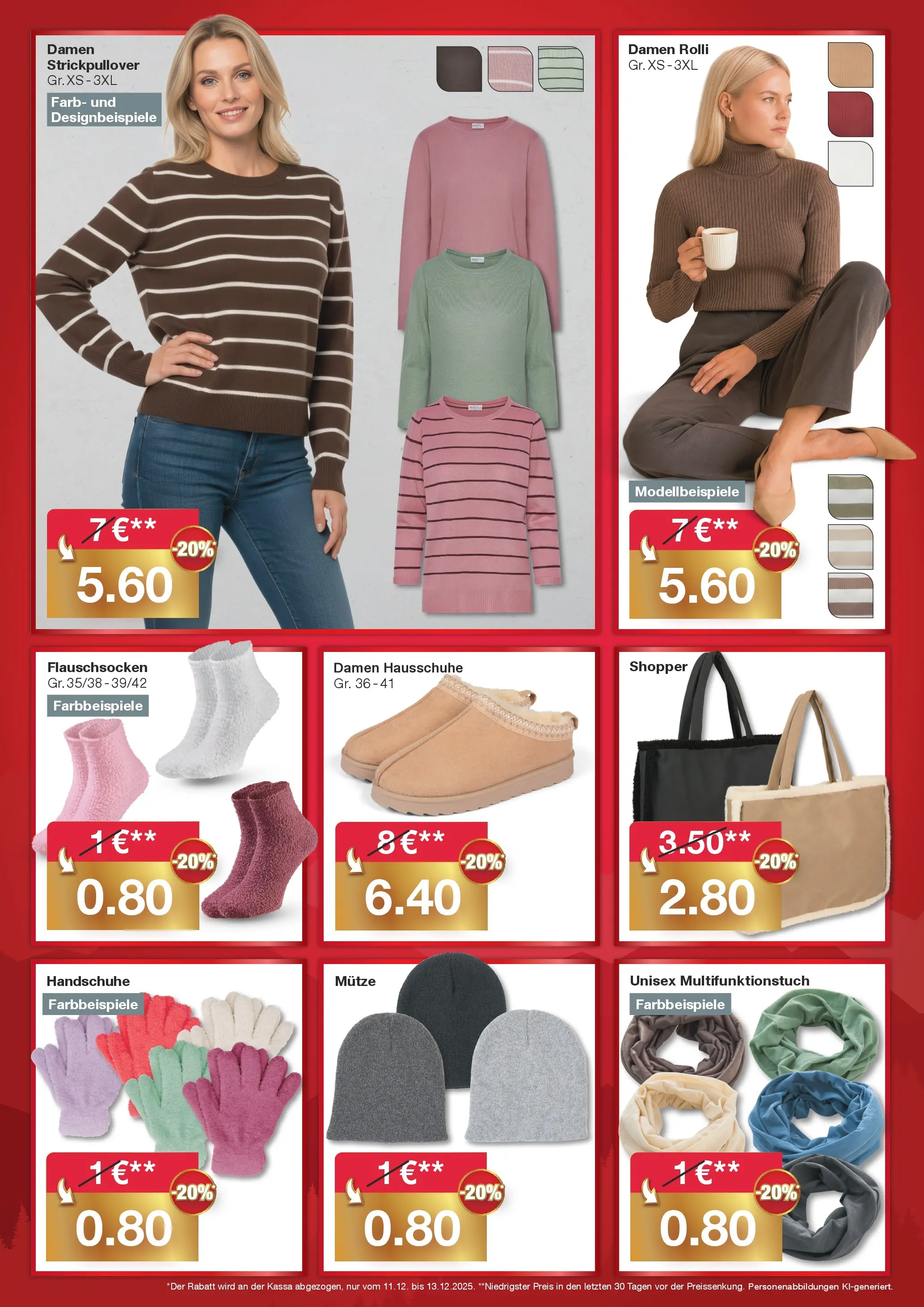 Woolworth Servus Lustenau! von 11.12.2025 - Aktuelle Angebote | Seite: 3 | Produkte: Hausschuhe, Handschuhe
