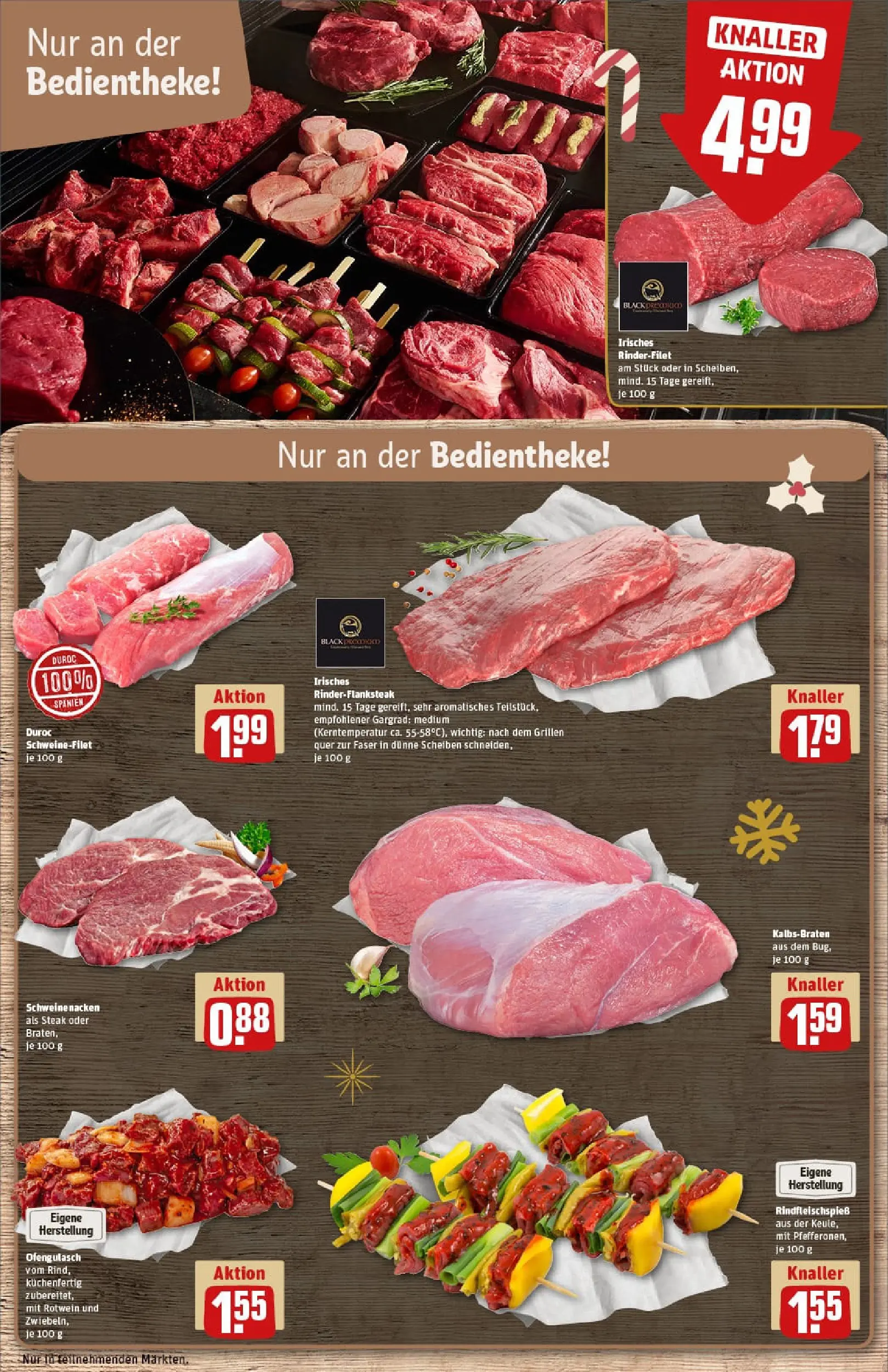 REWE Prospekt ab 07.12.2025 zum Blättern » Angebote | Seite: 10 | Produkte: Rinderfilet, Schweinenacken, Schweinefilet, Steak