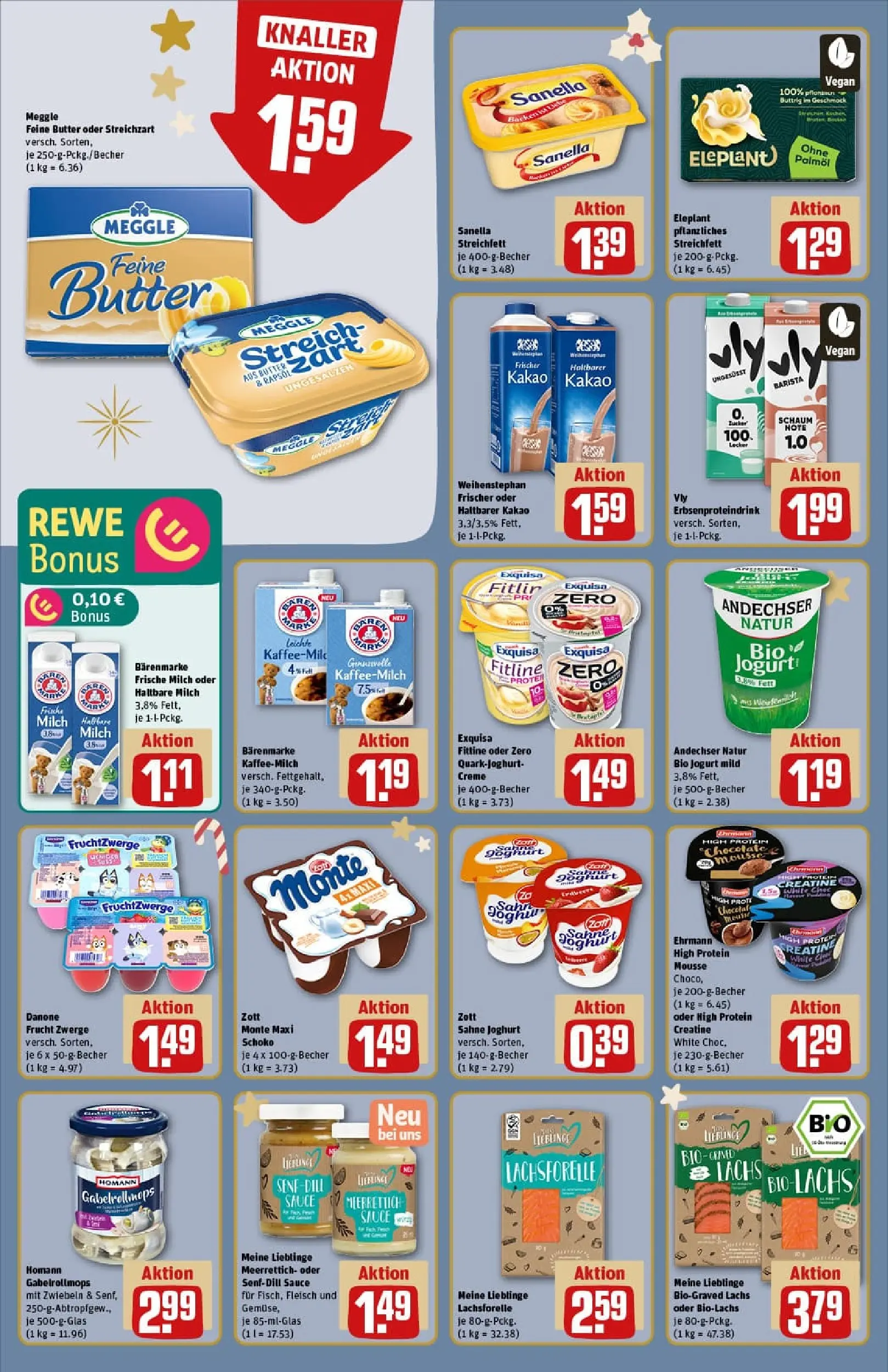 REWE Prospekt ab 07.12.2025 zum Blättern » Angebote | Seite: 12 | Produkte: Quark, Milch, Creme, Fleisch