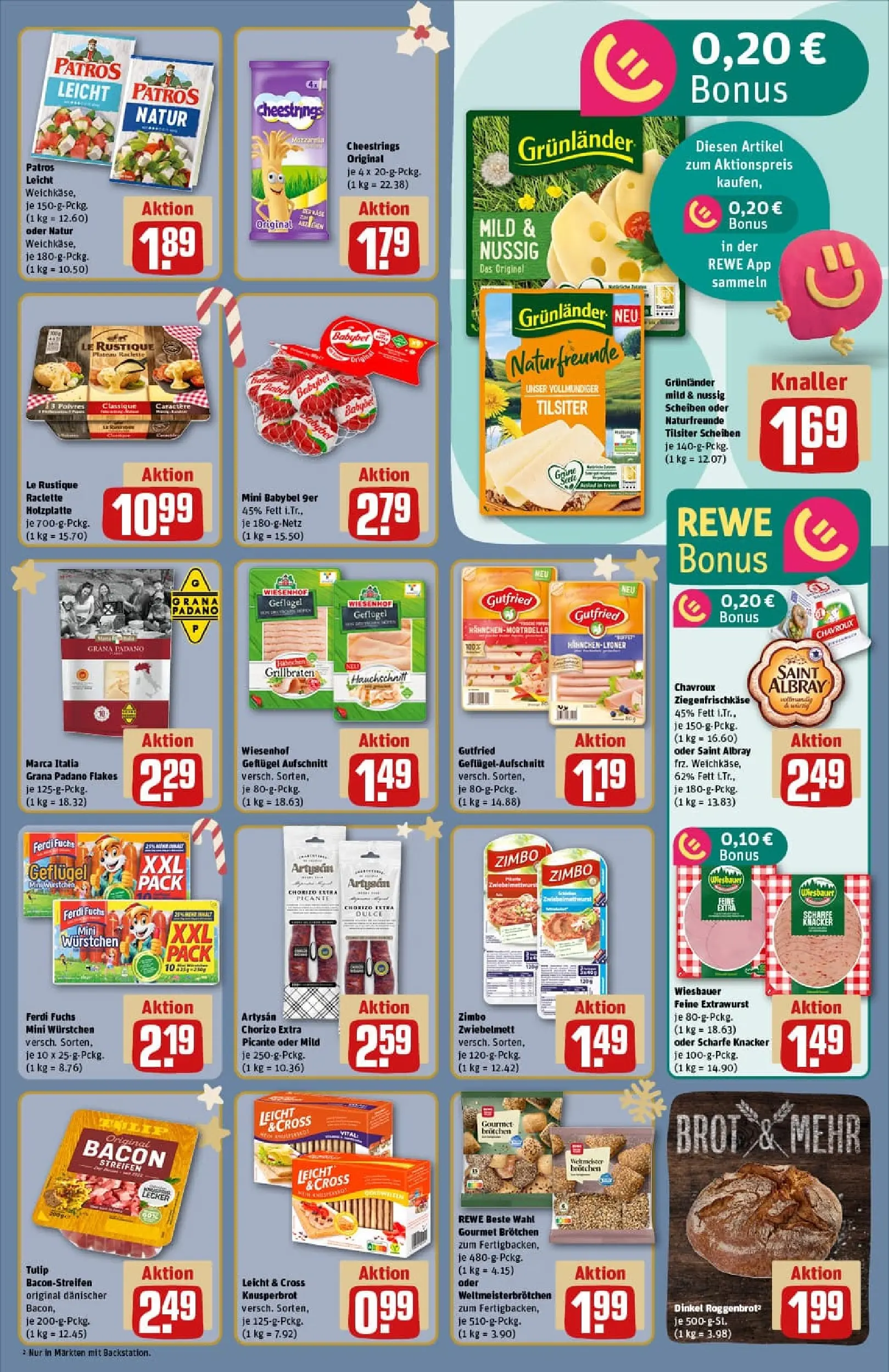 REWE Prospekt ab 07.12.2025 zum Blättern » Angebote | Seite: 11 | Produkte: Patros, Babybel, Brot, Raclette