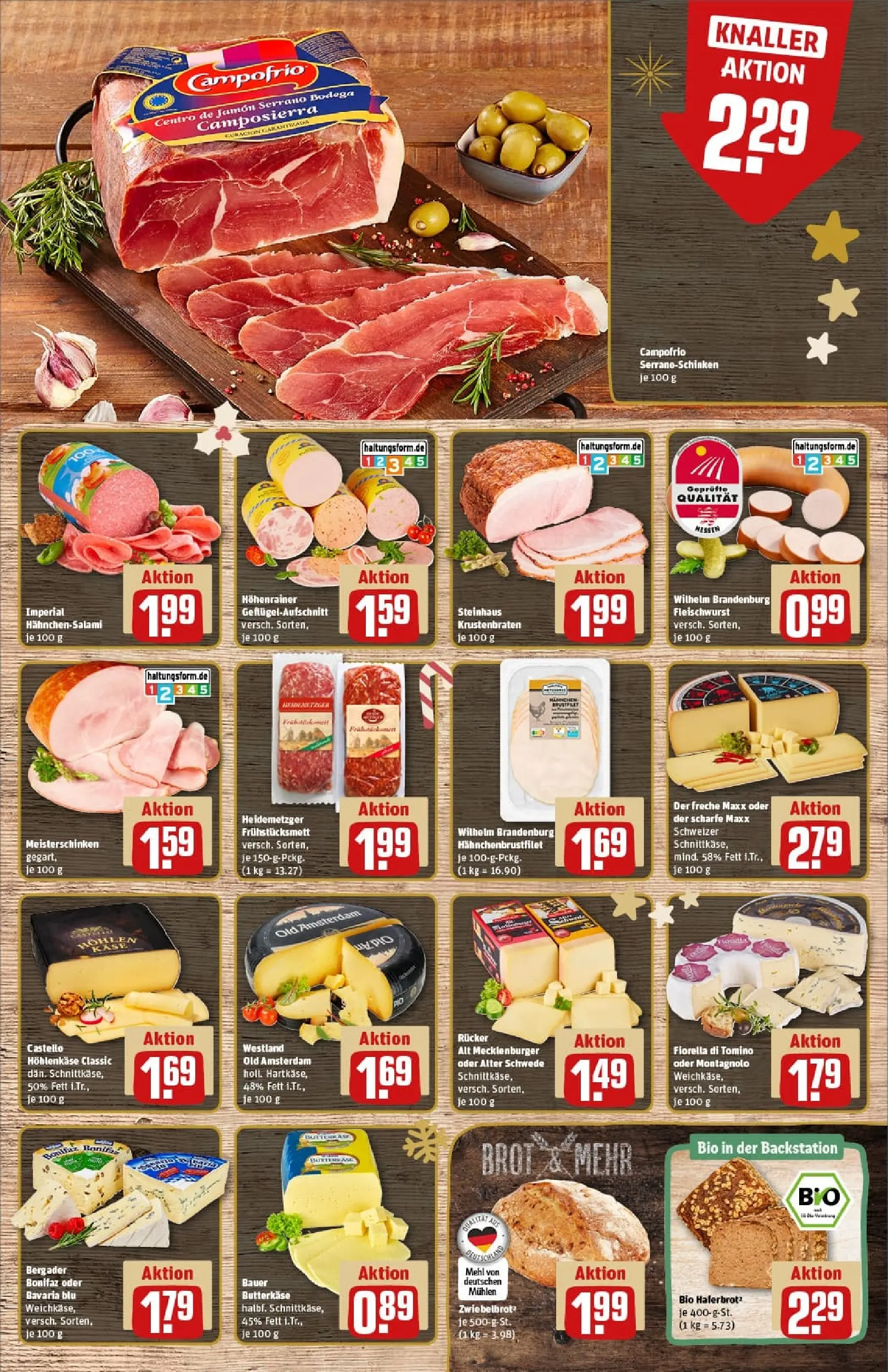 REWE Prospekt ab 07.12.2025 zum Blättern » Angebote | Seite: 9 | Produkte: Mehl, Krustenbraten, Brot, Salami