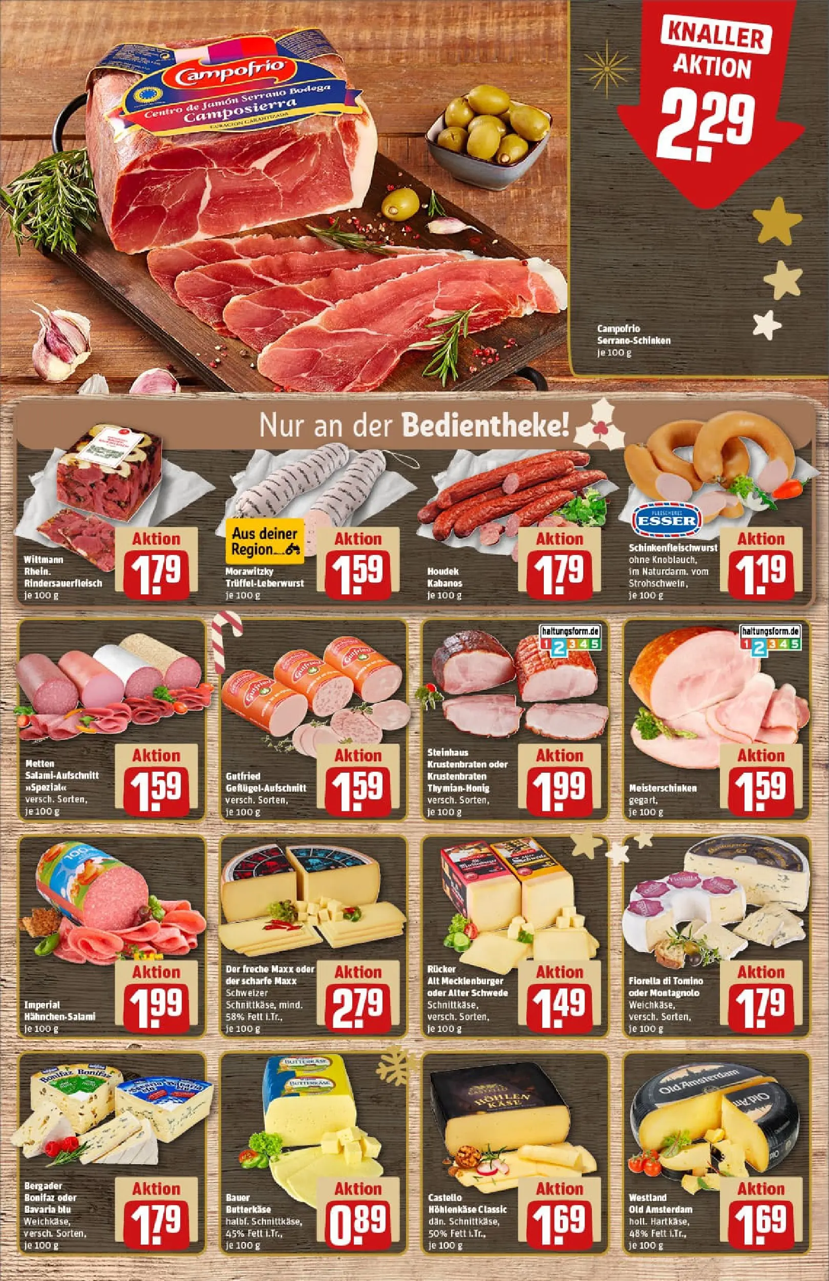 REWE Prospekt ab 07.12.2025 zum Blättern » Angebote | Seite: 9 | Produkte: Krustenbraten, Salami, Morawitzky