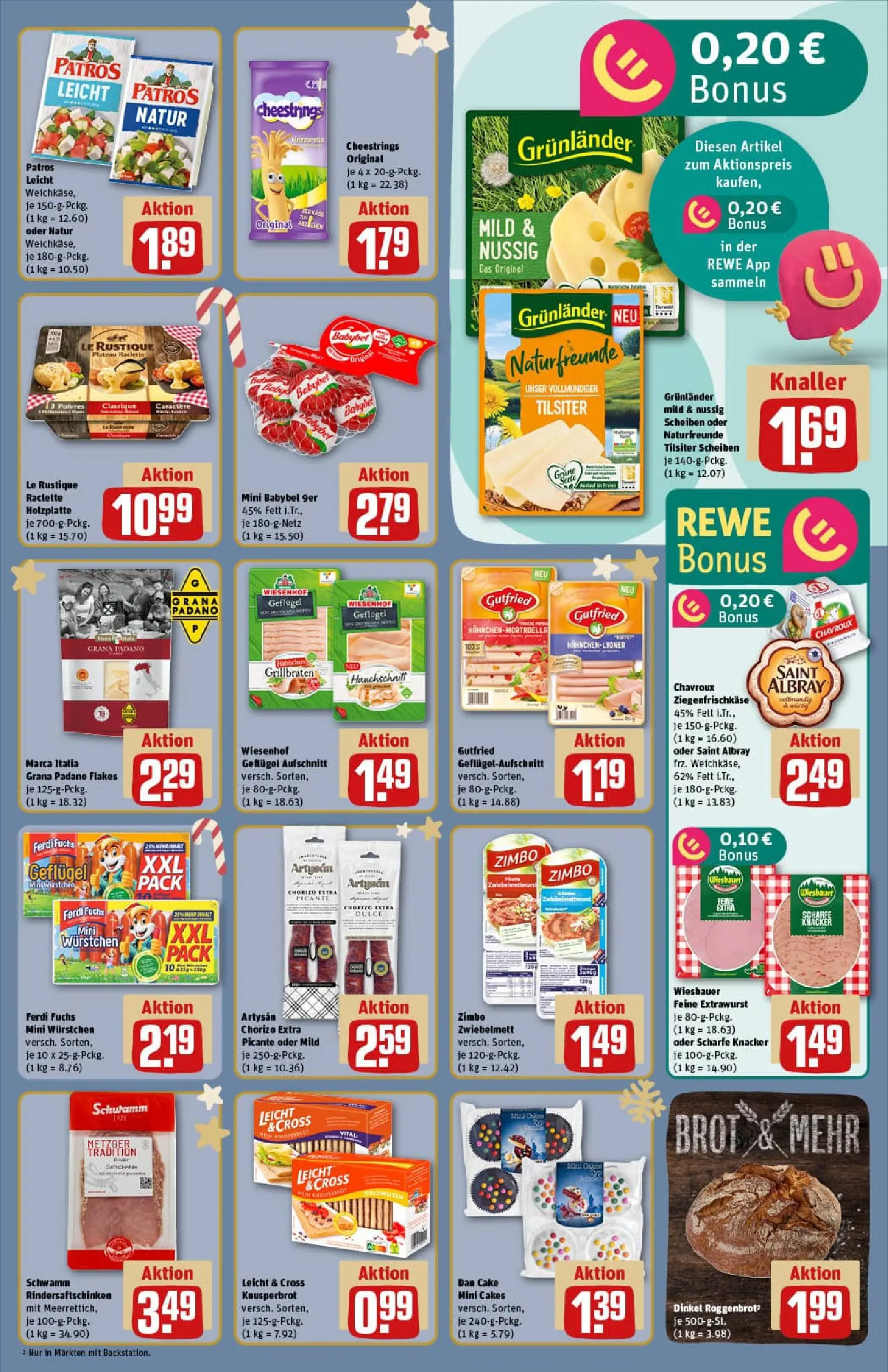 REWE Prospekt ab 07.12.2025 zum Blättern » Angebote | Seite: 11 | Produkte: Patros, Grunlander, Babybel, Raclette