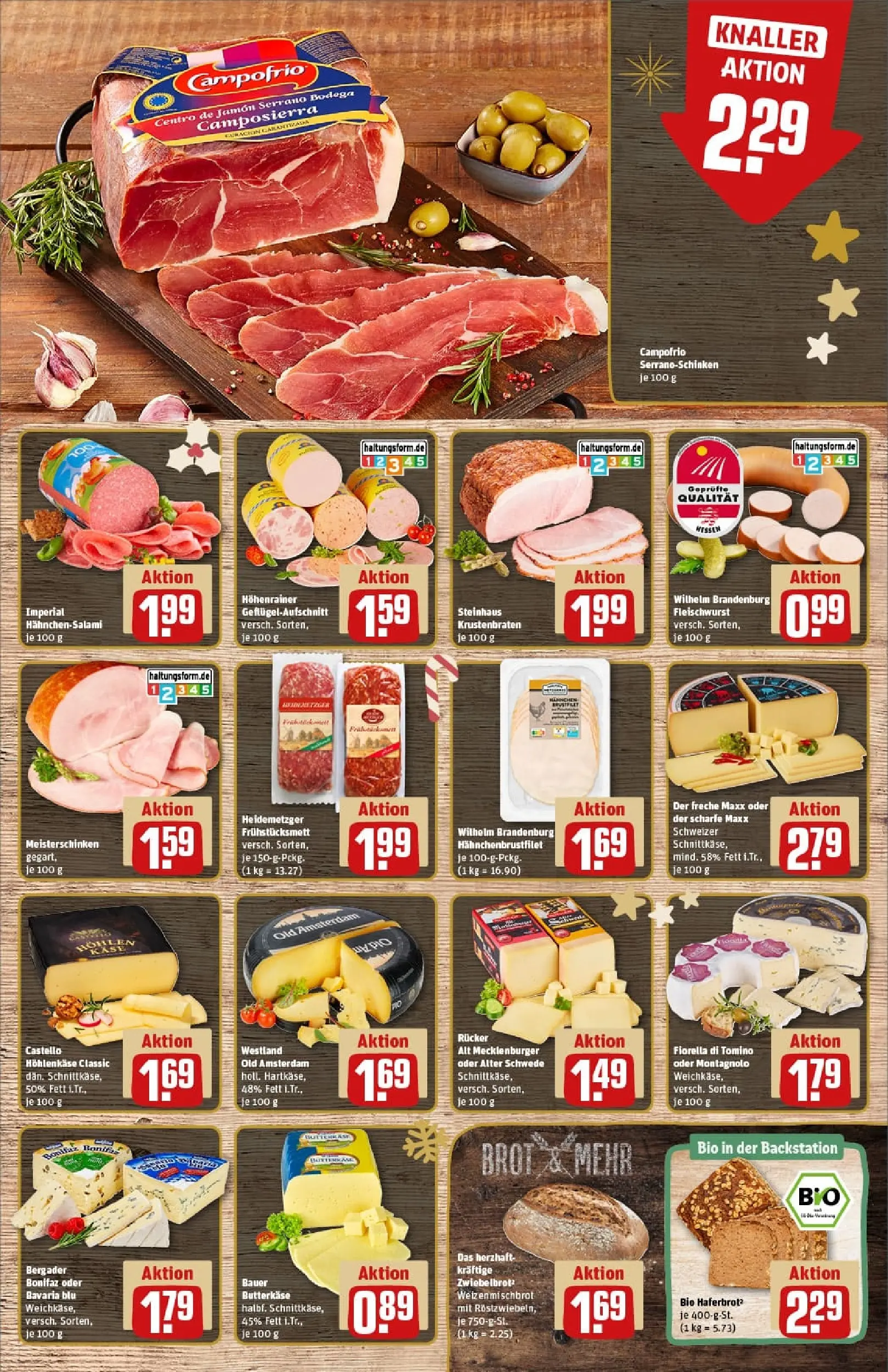 REWE Prospekt ab 07.12.2025 zum Blättern » Angebote | Seite: 9 | Produkte: Käse, Krustenbraten, Brot