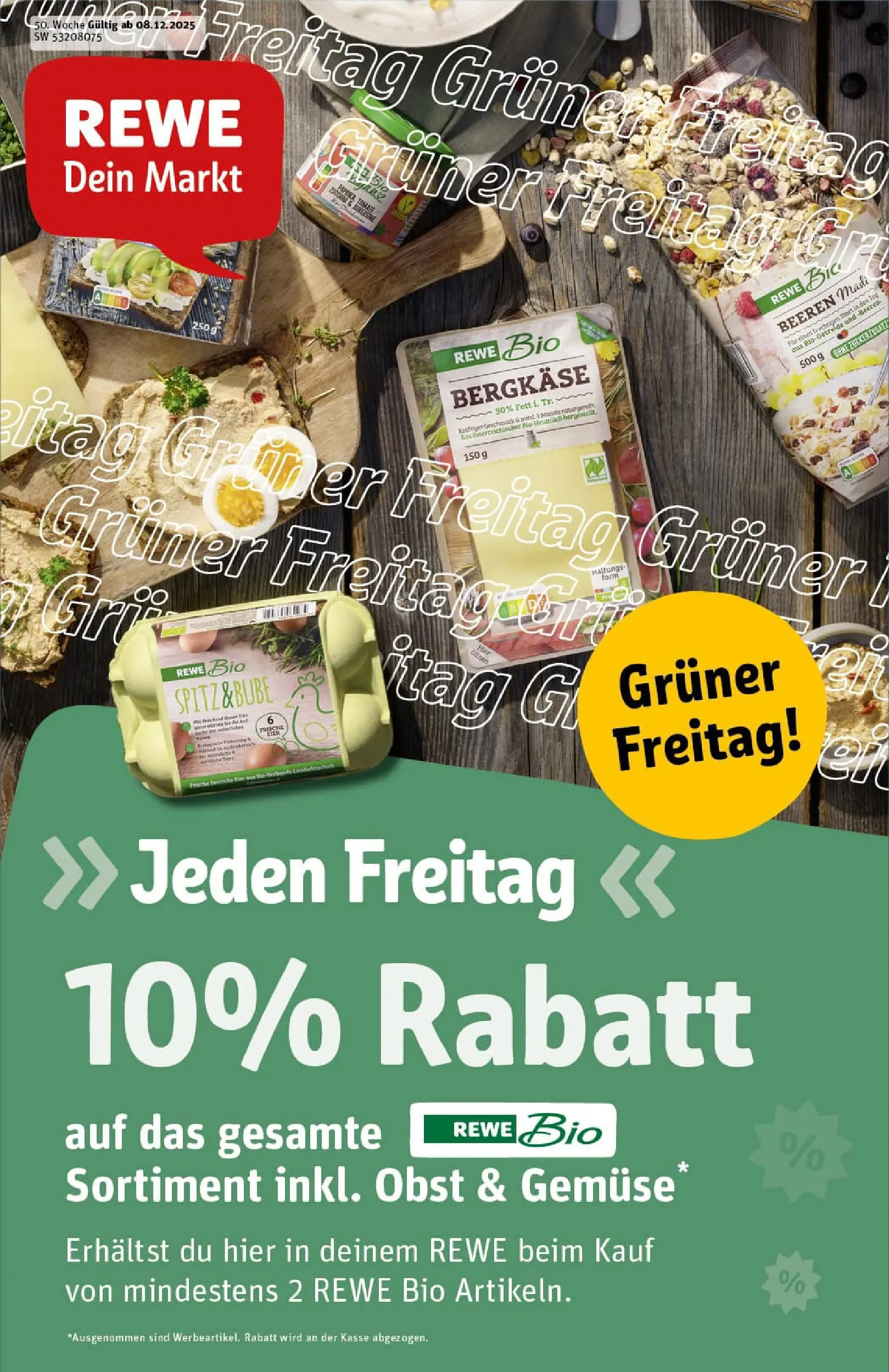 REWE Prospekt ab 07.12.2025 zum Blättern » Angebote | Seite: 1 | Produkte: Top, Eier, Gemüse, Obst