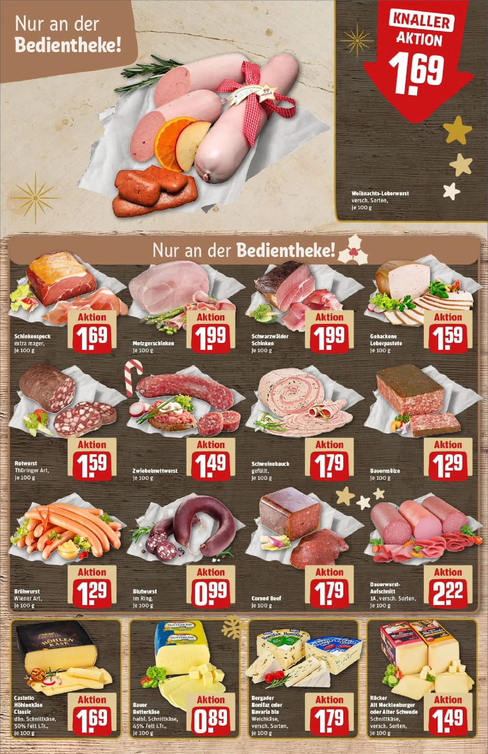 REWE Prospekt ab 07.12.2025 zum Blättern » Angebote | Seite: 9 | Produkte: Käse, Schweinebauch, Schinken