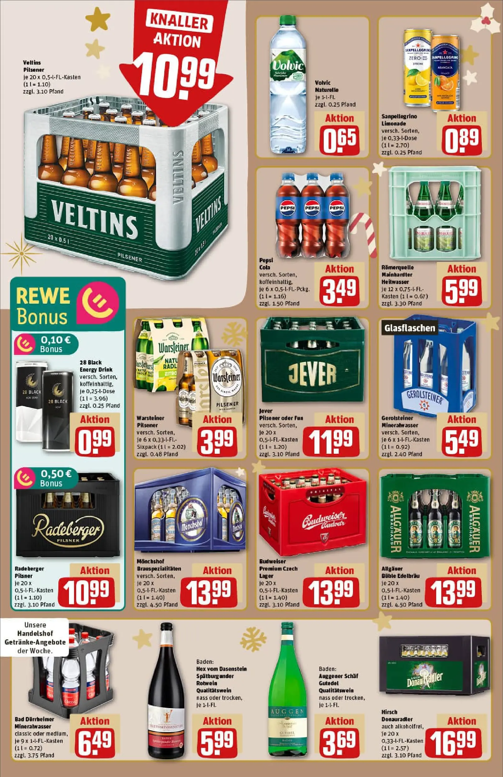 REWE Prospekt ab 07.12.2025 zum Blättern » Angebote | Seite: 14 | Produkte: Limonade, Mineralwasser, Jever, Veltins
