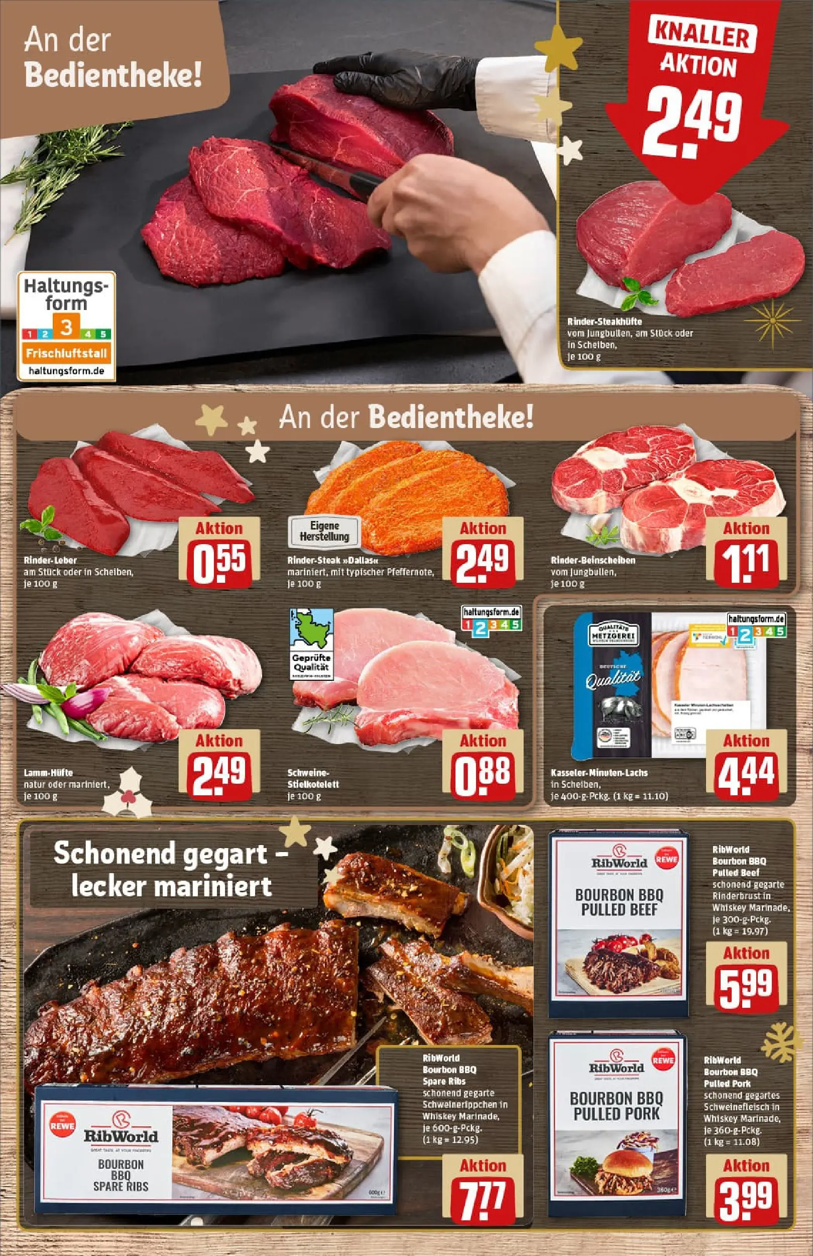 REWE Prospekt ab 07.12.2025 zum Blättern » Angebote | Seite: 11 | Produkte: Spare ribs, Schweinefleisch, Bourbon, Whiskey