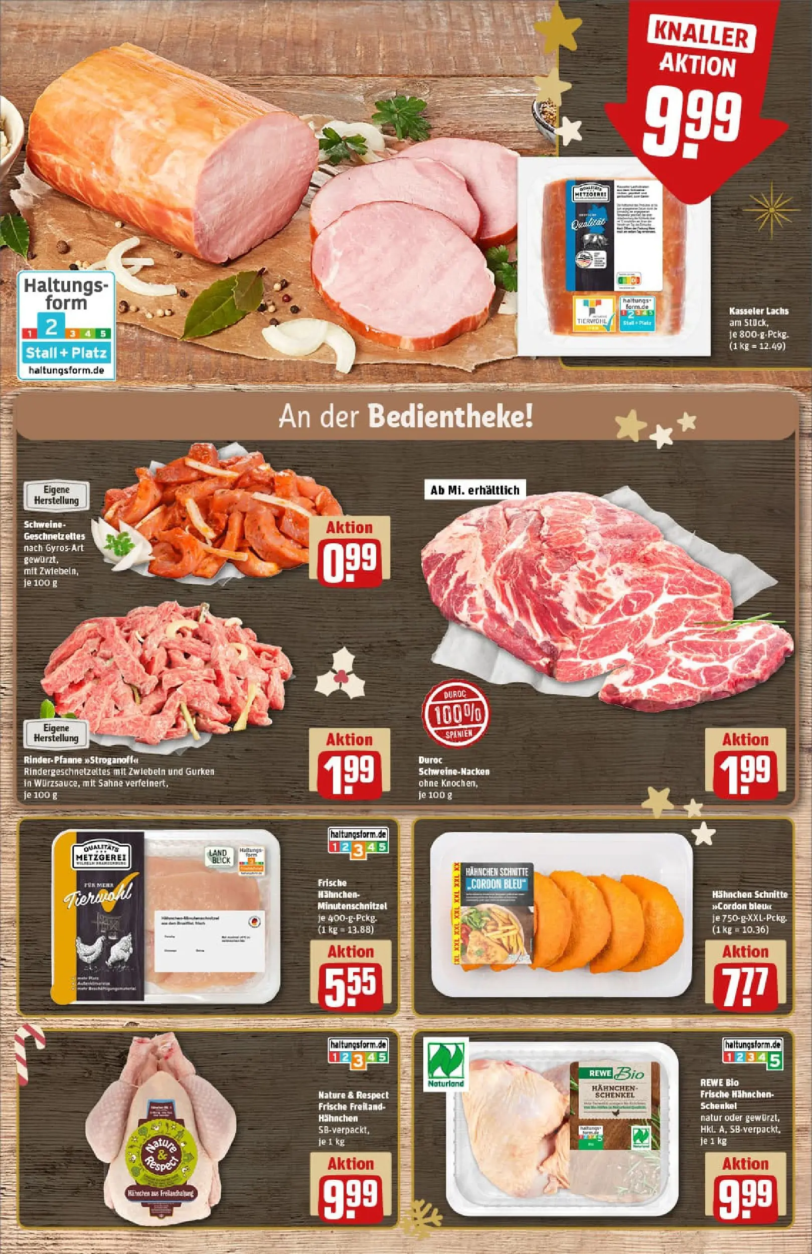 REWE Prospekt ab 07.12.2025 zum Blättern » Angebote | Seite: 10 | Produkte: Gyros, Zwiebeln, Sahne, Gurken