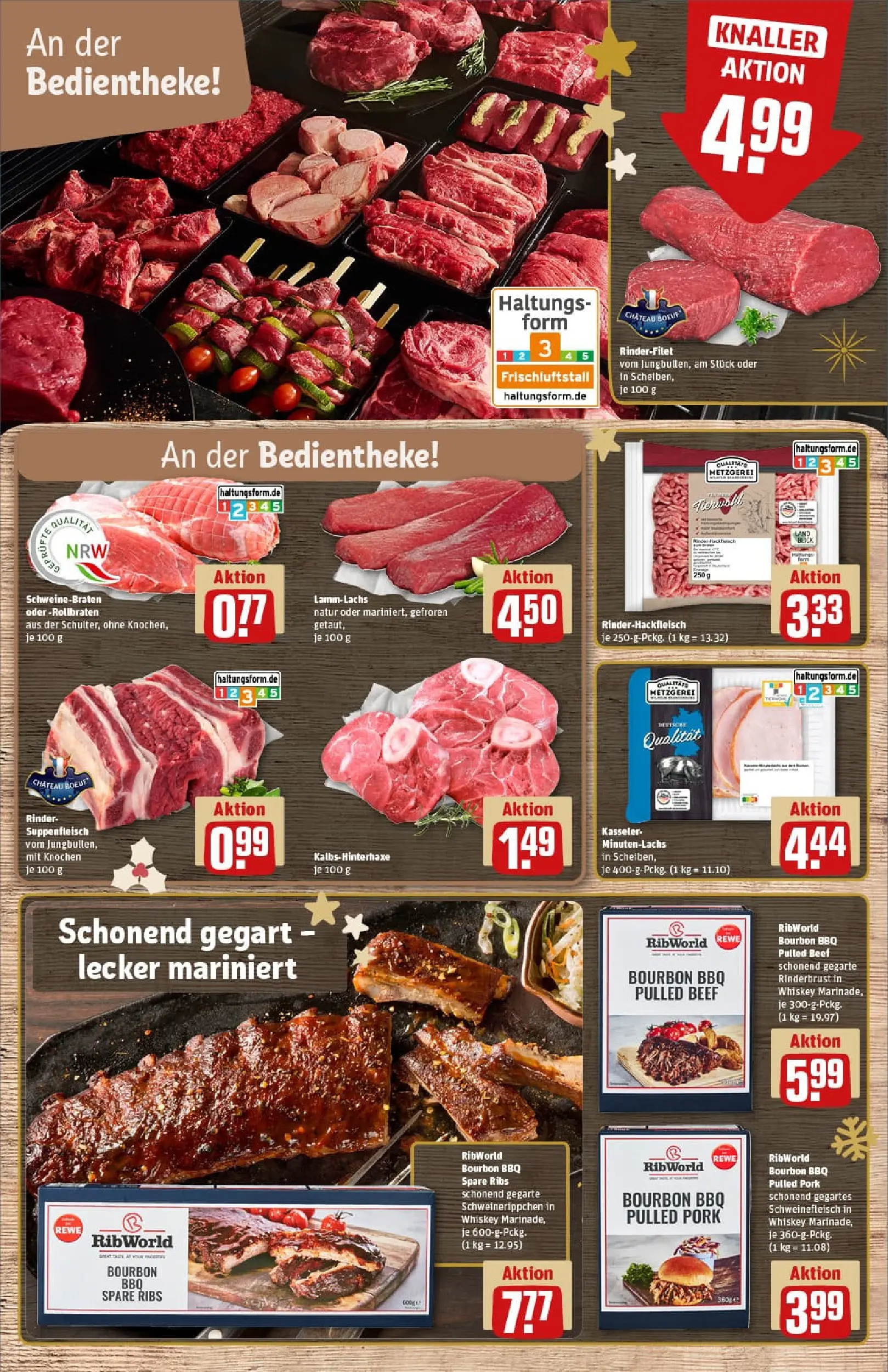 REWE Prospekt ab 07.12.2025 zum Blättern » Angebote | Seite: 11 | Produkte: Spare ribs, Schweinefleisch, Bourbon, Whiskey