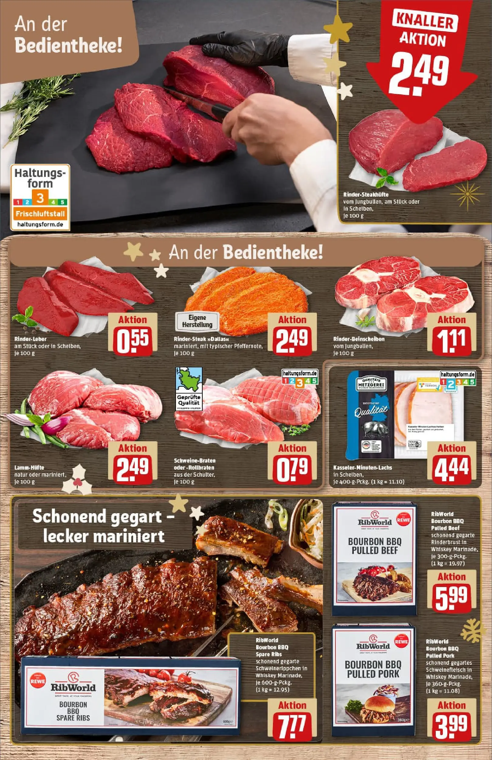 REWE Prospekt ab 07.12.2025 zum Blättern » Angebote | Seite: 11 | Produkte: Spare ribs, Lachs, Bourbon, Whiskey