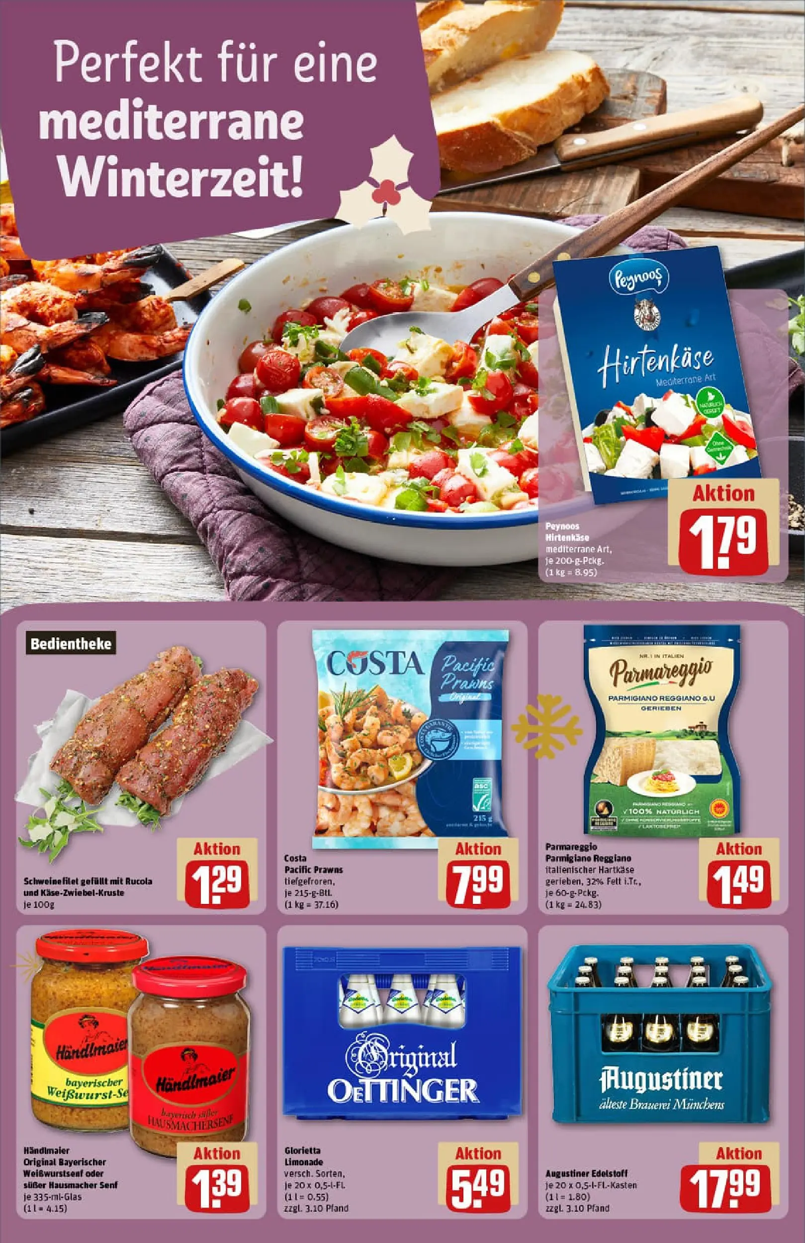 REWE Prospekt ab 07.12.2025 zum Blättern » Angebote | Seite: 39 | Produkte: Feta, Rucola, Limonade, Schweinefilet