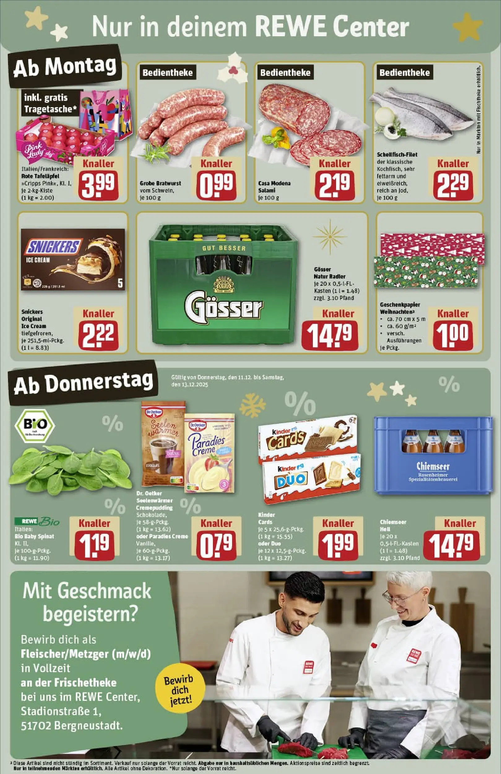 REWE Prospekt ab 07.12.2025 zum Blättern » Angebote | Seite: 3 | Produkte: Pudding, Creme, Radler, Salami