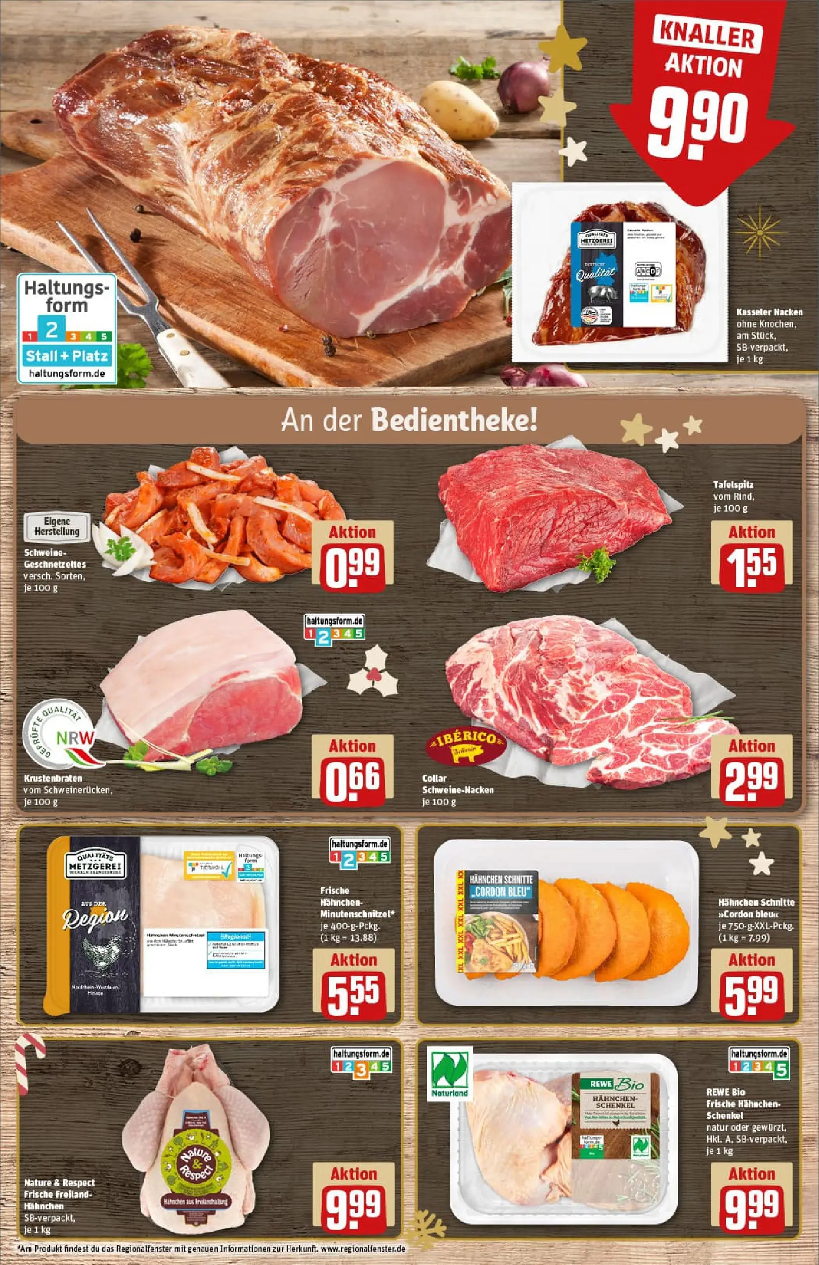 REWE Prospekt ab 07.12.2025 zum Blättern » Angebote | Seite: 10 | Produkte: Tafelspitz, Hahnchen, Krustenbraten, Kasseler nacken