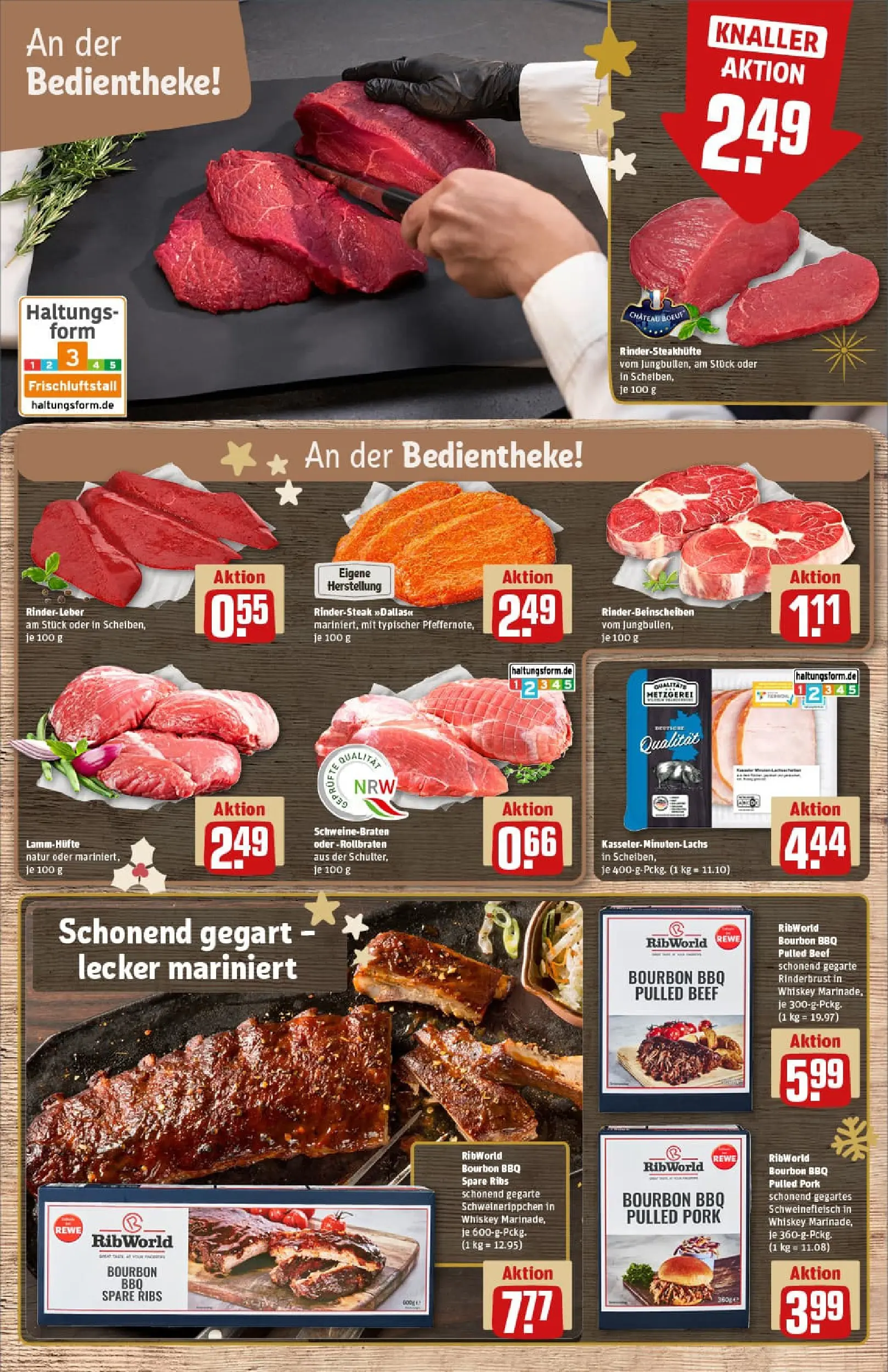 REWE Prospekt ab 07.12.2025 zum Blättern » Angebote | Seite: 11 | Produkte: Spare ribs, Schweinefleisch, Bourbon, Whiskey