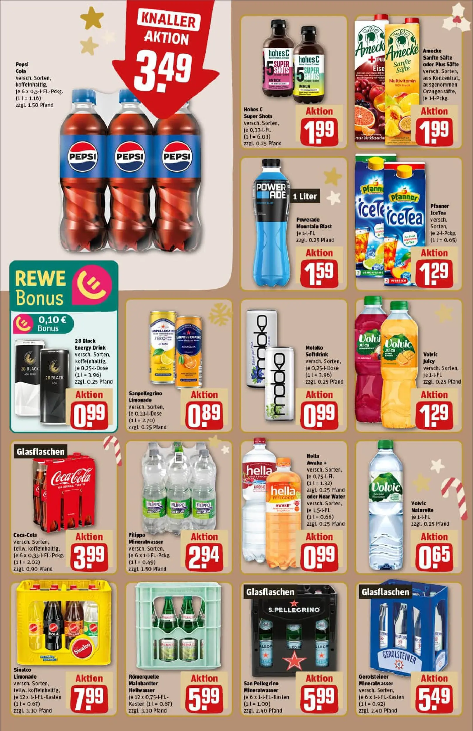 REWE Prospekt ab 07.12.2025 zum Blättern » Angebote | Seite: 18 | Produkte: Orangen, Powerade, Pepsi, Hohes c