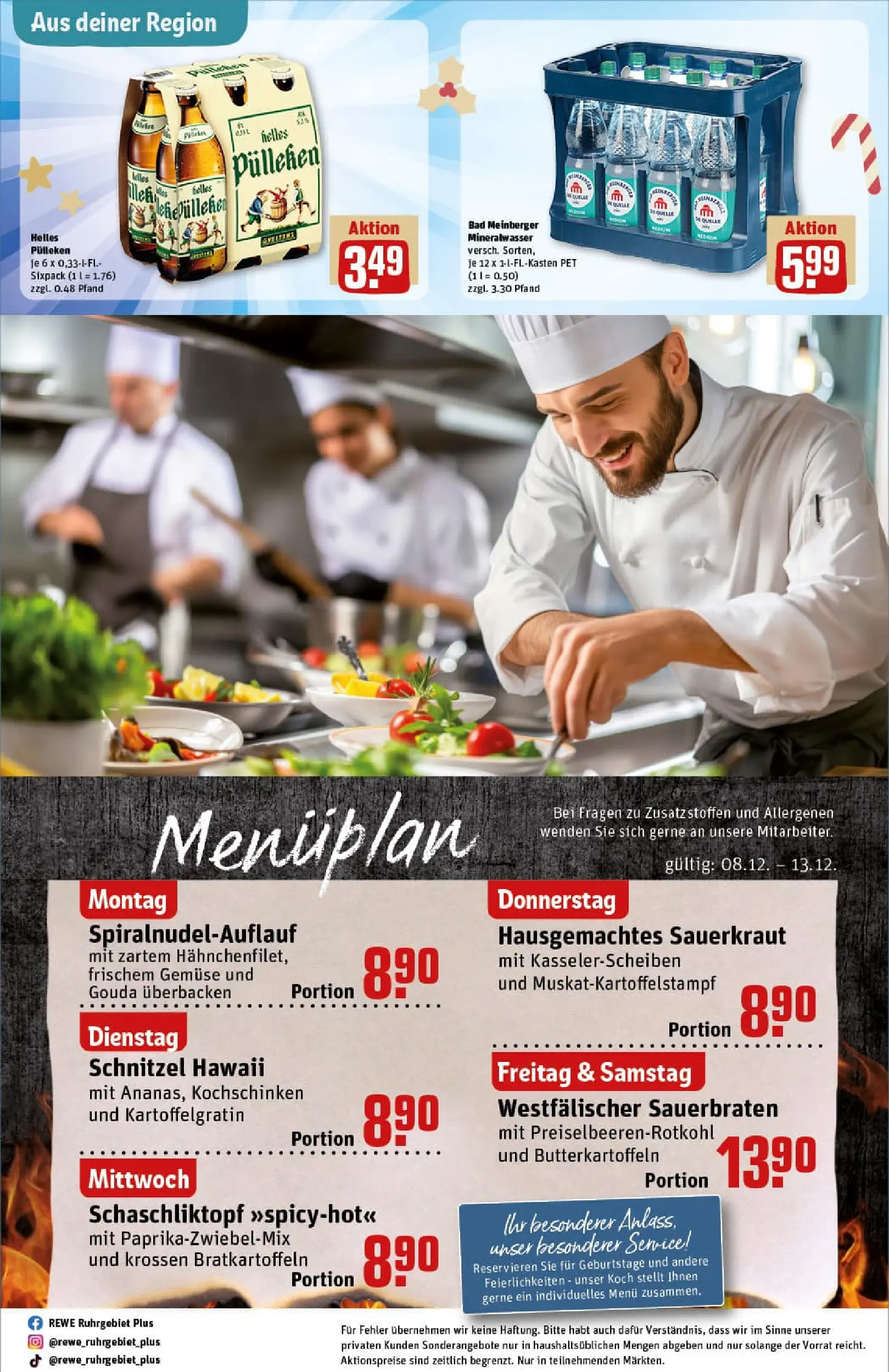 REWE Prospekt ab 07.12.2025 zum Blättern » Angebote | Seite: 27 | Produkte: Gouda, Schnitzel, Mineralwasser, Gemüse