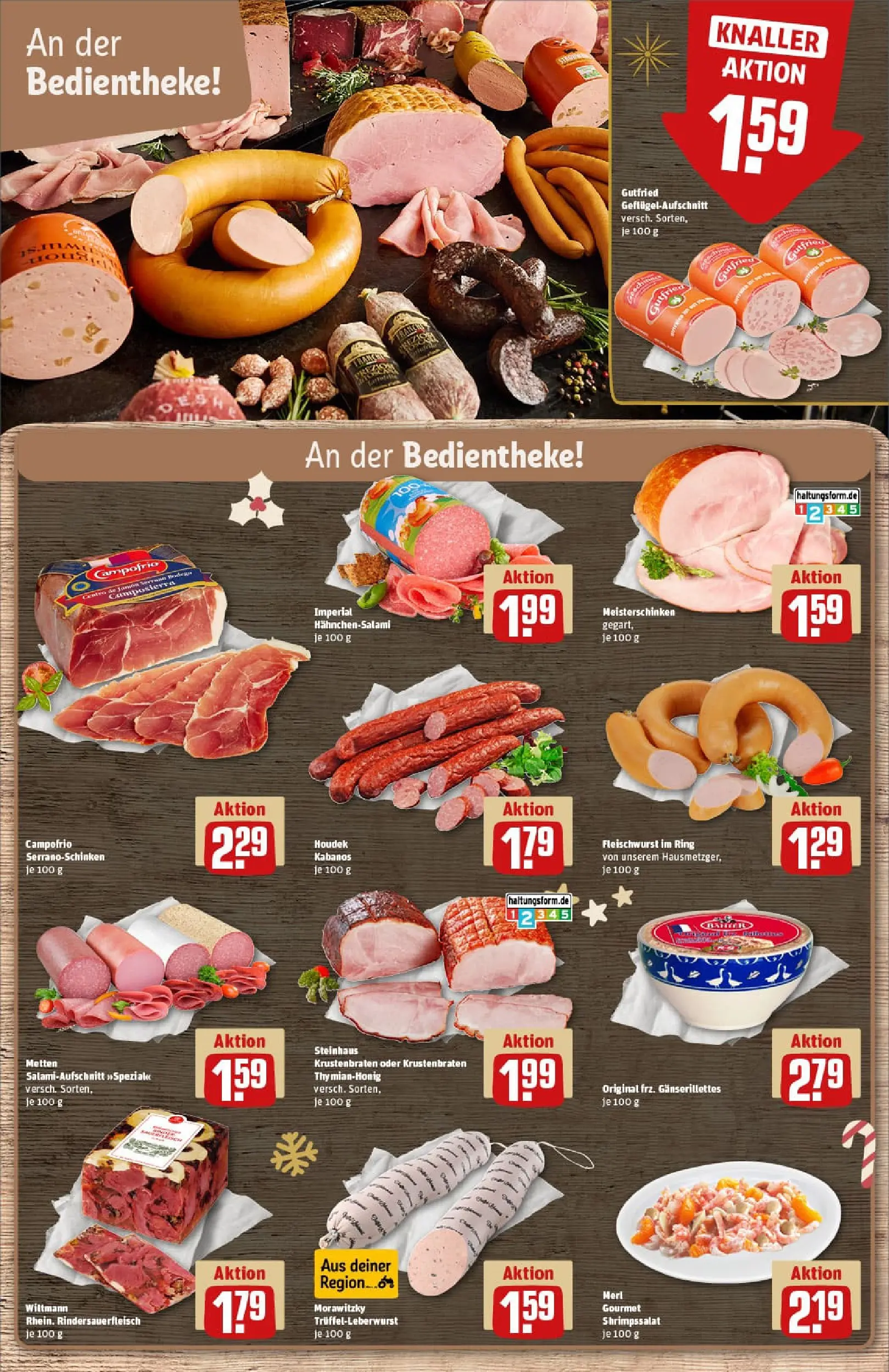 REWE Prospekt ab 07.12.2025 zum Blättern » Angebote | Seite: 12 | Produkte: Krustenbraten, Salami, Morawitzky