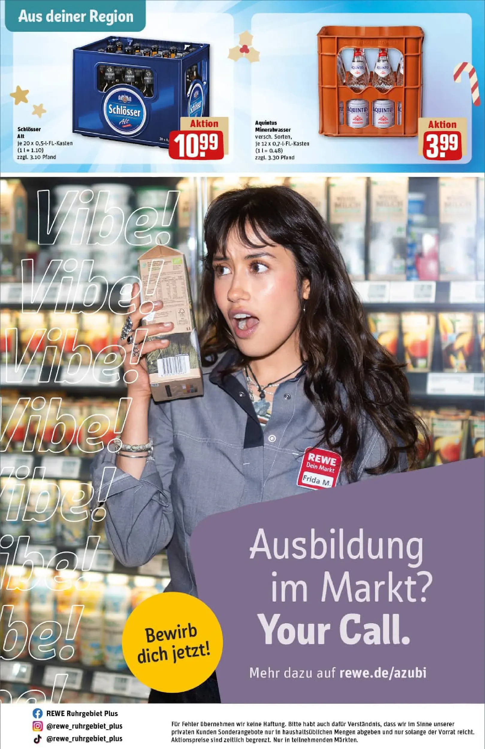 REWE Prospekt ab 07.12.2025 zum Blättern » Angebote | Seite: 24 | Produkte: Milch, Mineralwasser
