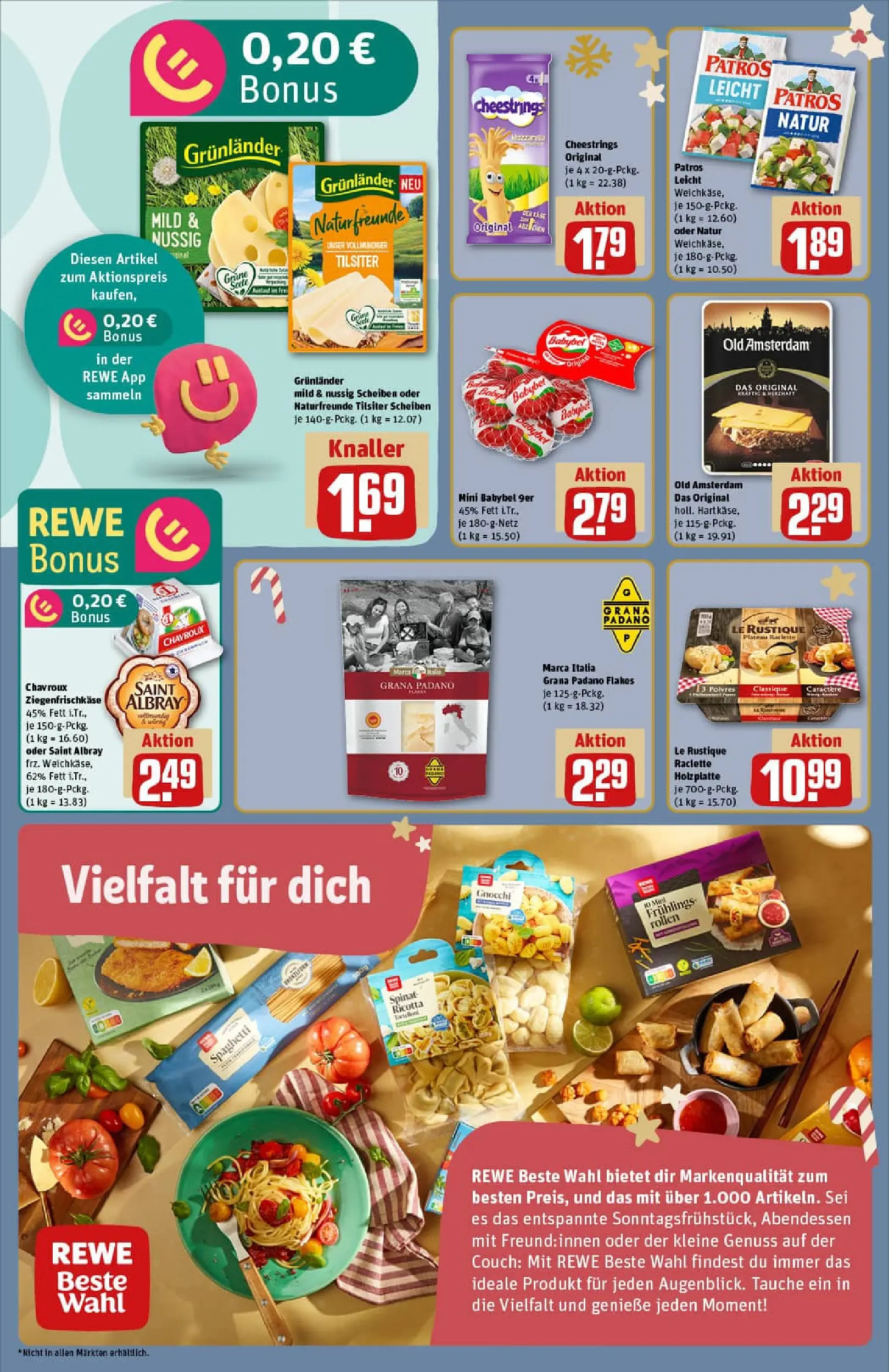 REWE Prospekt ab 07.12.2025 zum Blättern » Angebote | Seite: 14 | Produkte: Patros, Grunlander, Babybel, Raclette