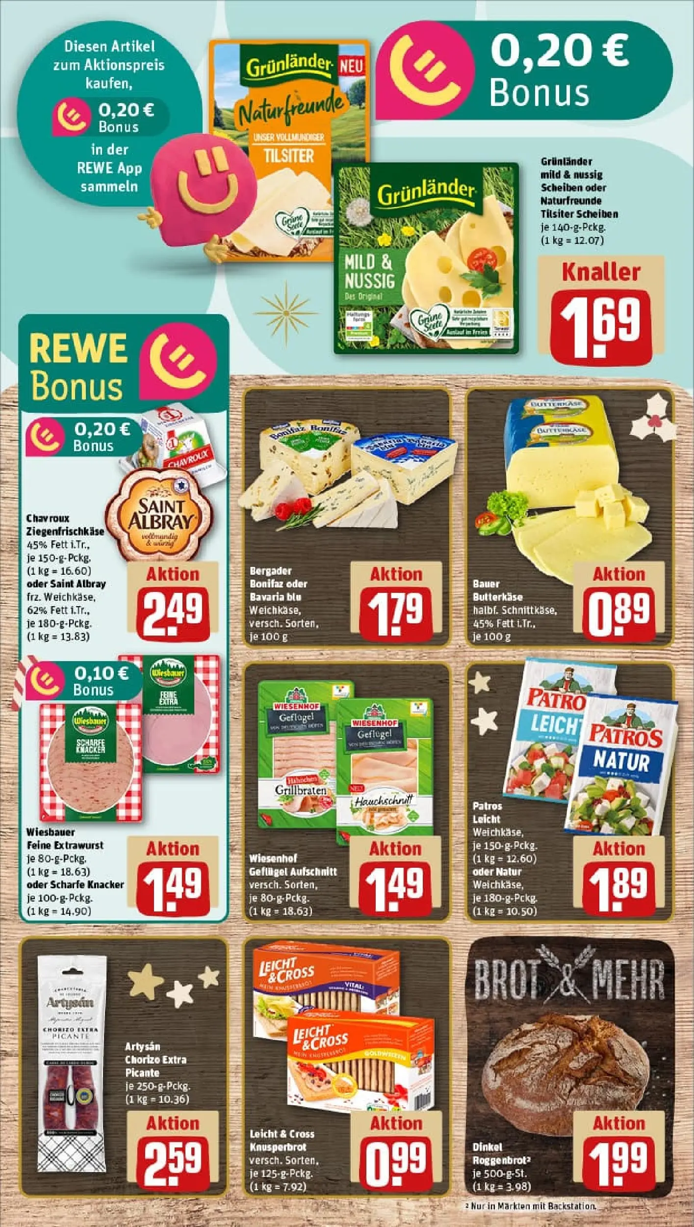 REWE Prospekt ab 07.12.2025 zum Blättern » Angebote | Seite: 13 | Produkte: Patros, Grunlander, Brot