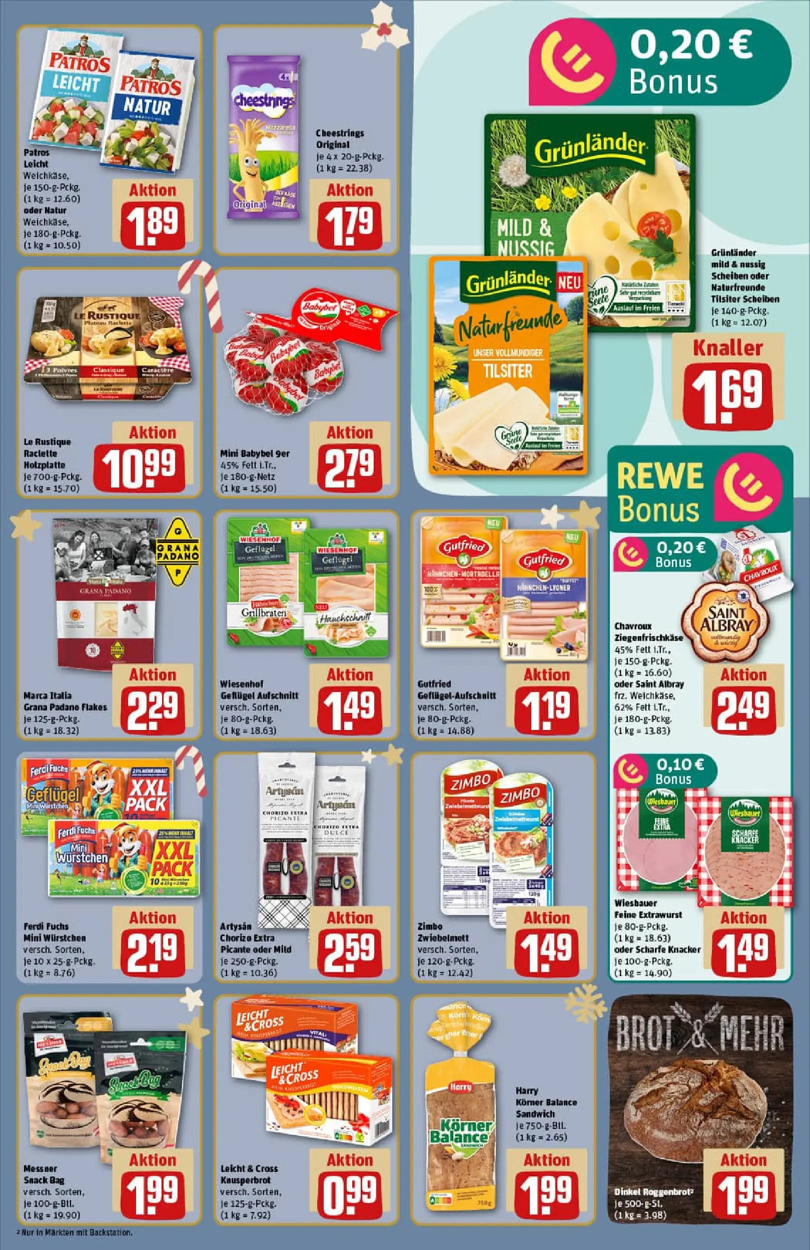 REWE Prospekt ab 07.12.2025 zum Blättern » Angebote | Seite: 11 | Produkte: Patros, Grunlander, Babybel, Raclette