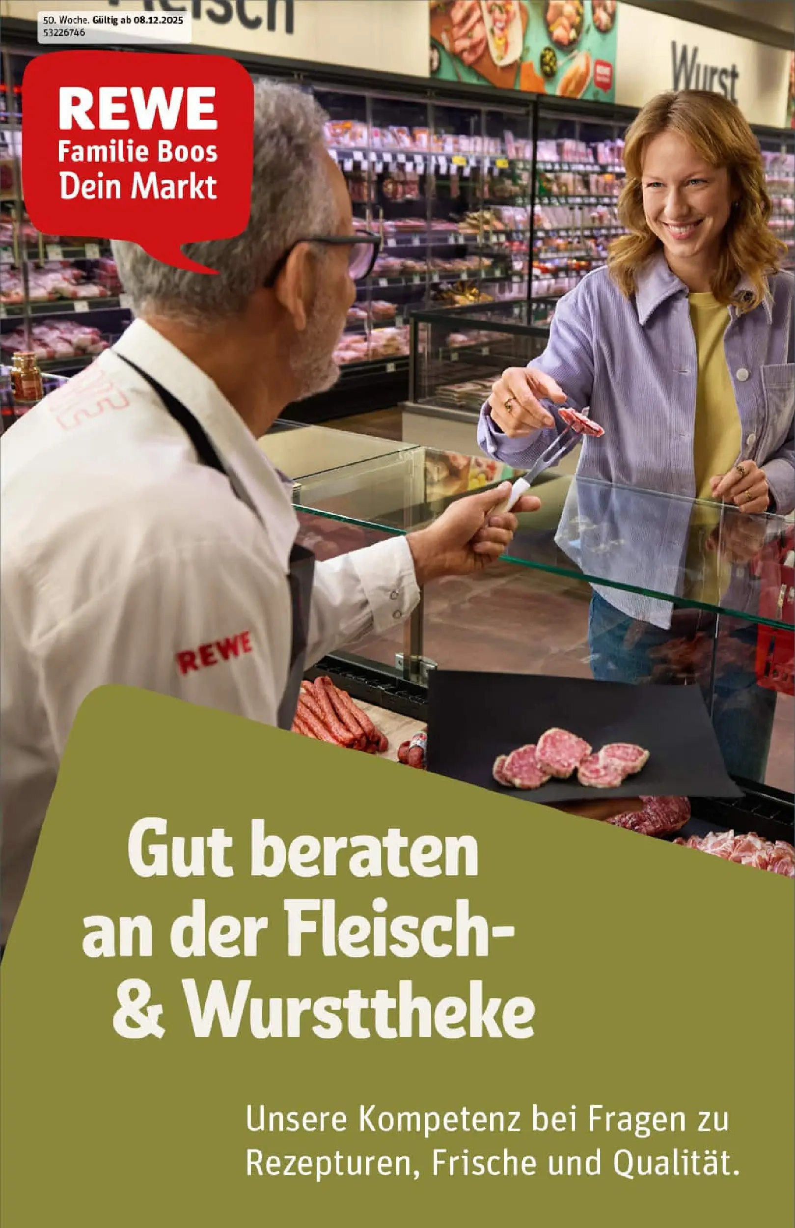 REWE Prospekt ab 07.12.2025 zum Blättern » Angebote | Seite: 1 | Produkte: Wurst, Fleisch