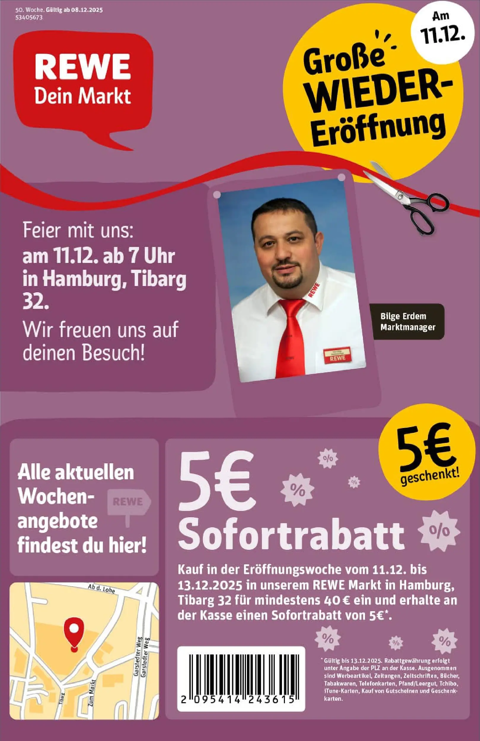 REWE Prospekt ab 07.12.2025 zum Blättern » Angebote | Seite: 1 | Produkte: Uhr