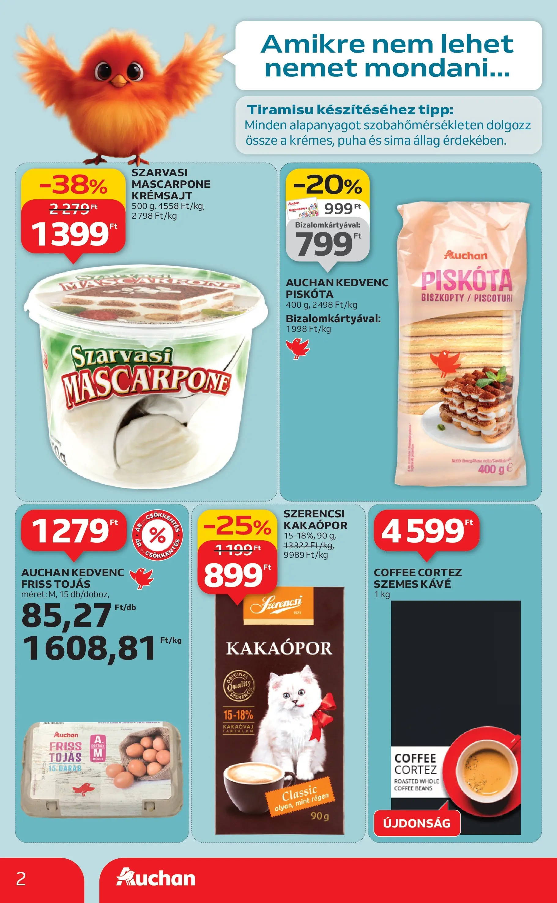 Akciós újság új Auchan - 2025.12.03. -tól/töl ⏳ | Oldal: 2 | Termékek: Piskóta, Krémsajt, Svinjska rebra, Szemes kávé Auchan - Auchan újság érvényessége 12.10.-ig - 2025.12.03. -tól/töl > akció, lapozható szórólap 🛍️ | Oldal: 2 | Termékek: Piskóta, Krémsajt, Svinjska rebra, Szemes kávé