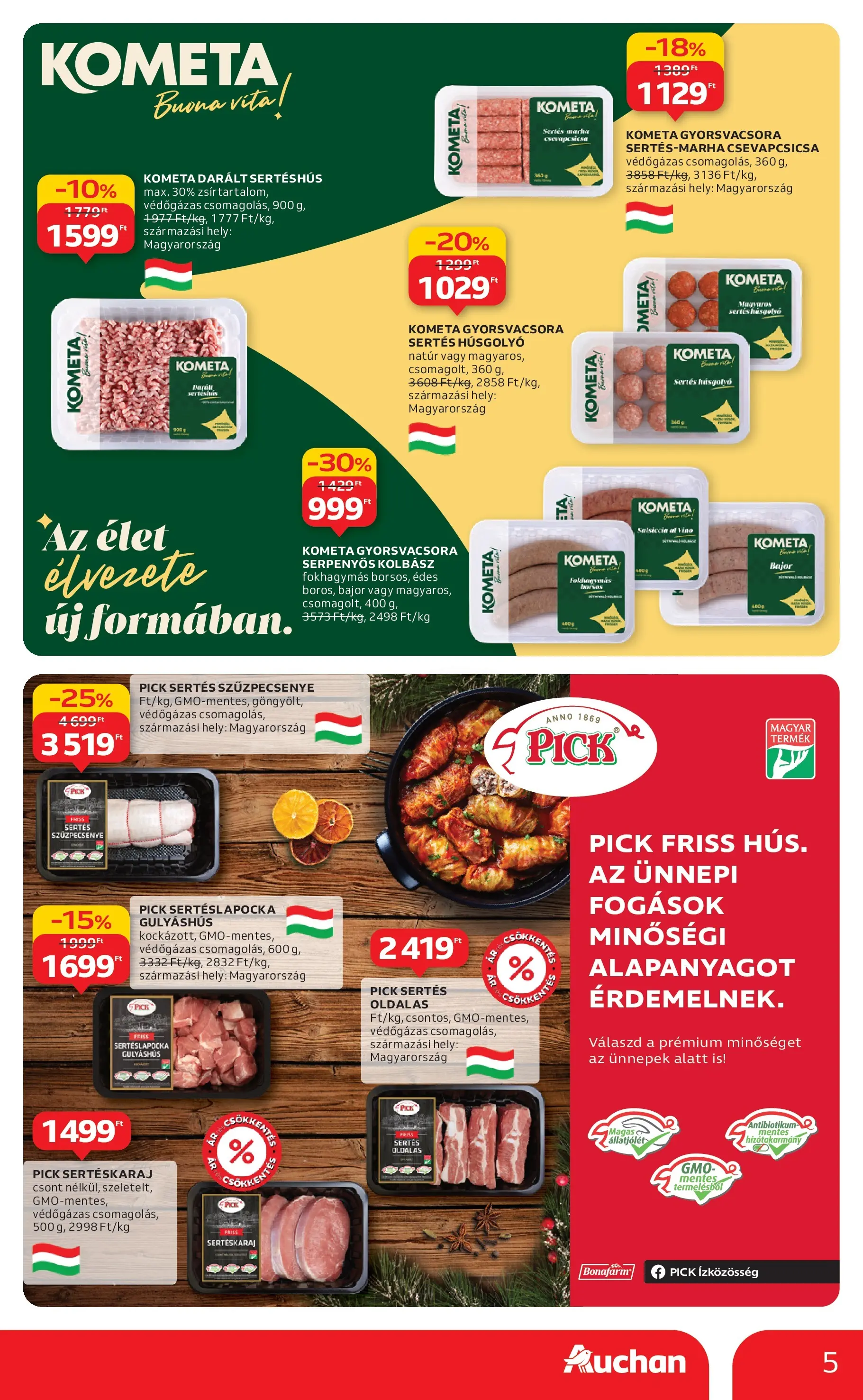 Akciós újság új Auchan - 2025.12.03. -tól/töl ⏳ | Oldal: 5 | Termékek: Kolbász, Sertéskaraj, Pick, Sertéshús Auchan - Auchan újság érvényessége 12.10.-ig - 2025.12.03. -tól/töl > akció, lapozható szórólap 🛍️ | Oldal: 5 | Termékek: Kolbász, Sertéskaraj, Pick, Sertéshús