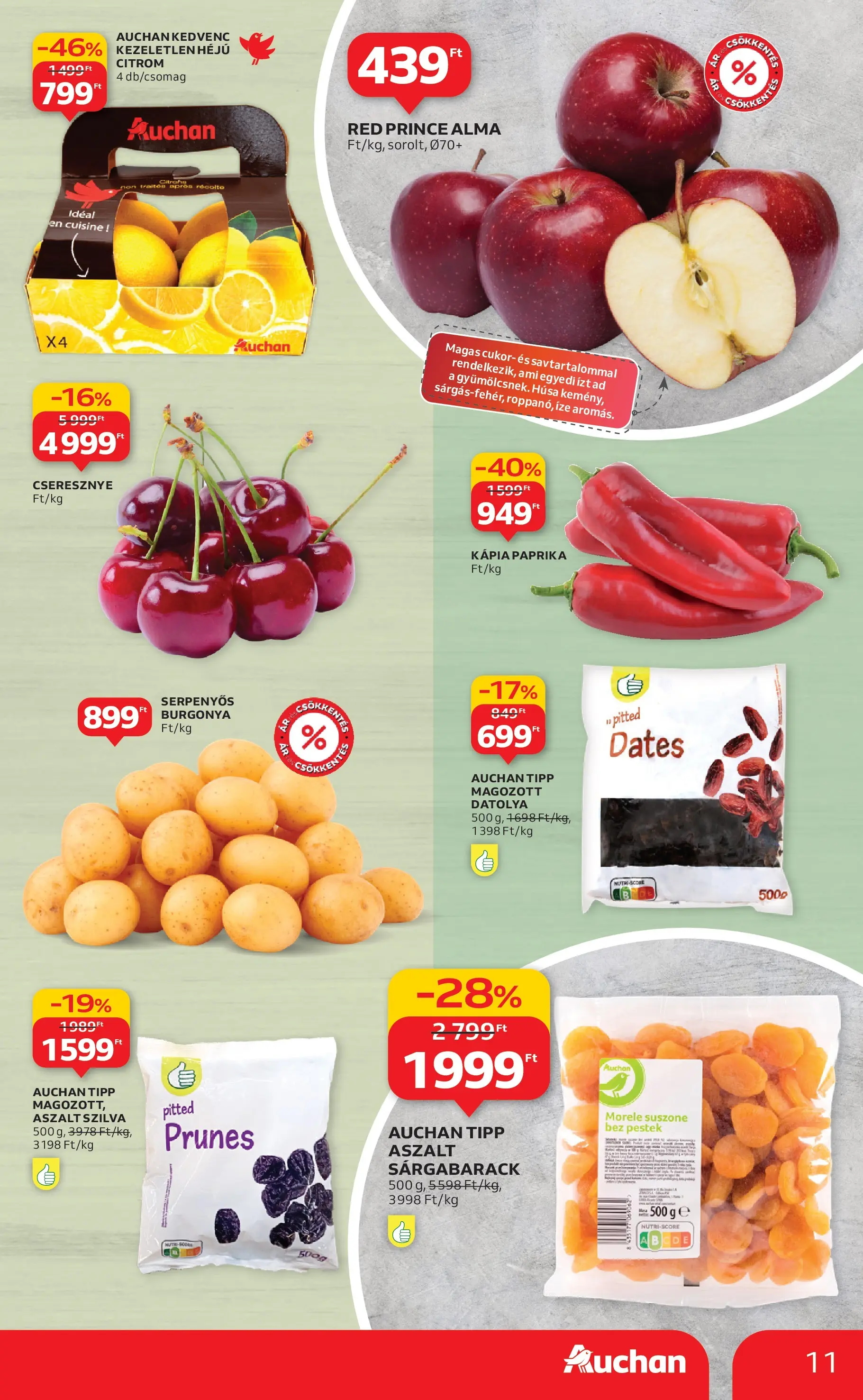Akciós újság új Auchan - 2025.12.03. -tól/töl ⏳ | Oldal: 11 | Termékek: Burgonya, Alma, Kápia paprika, Citrom Auchan - Auchan újság érvényessége 12.10.-ig - 2025.12.03. -tól/töl > akció, lapozható szórólap 🛍️ | Oldal: 11 | Termékek: Burgonya, Alma, Kápia paprika, Citrom